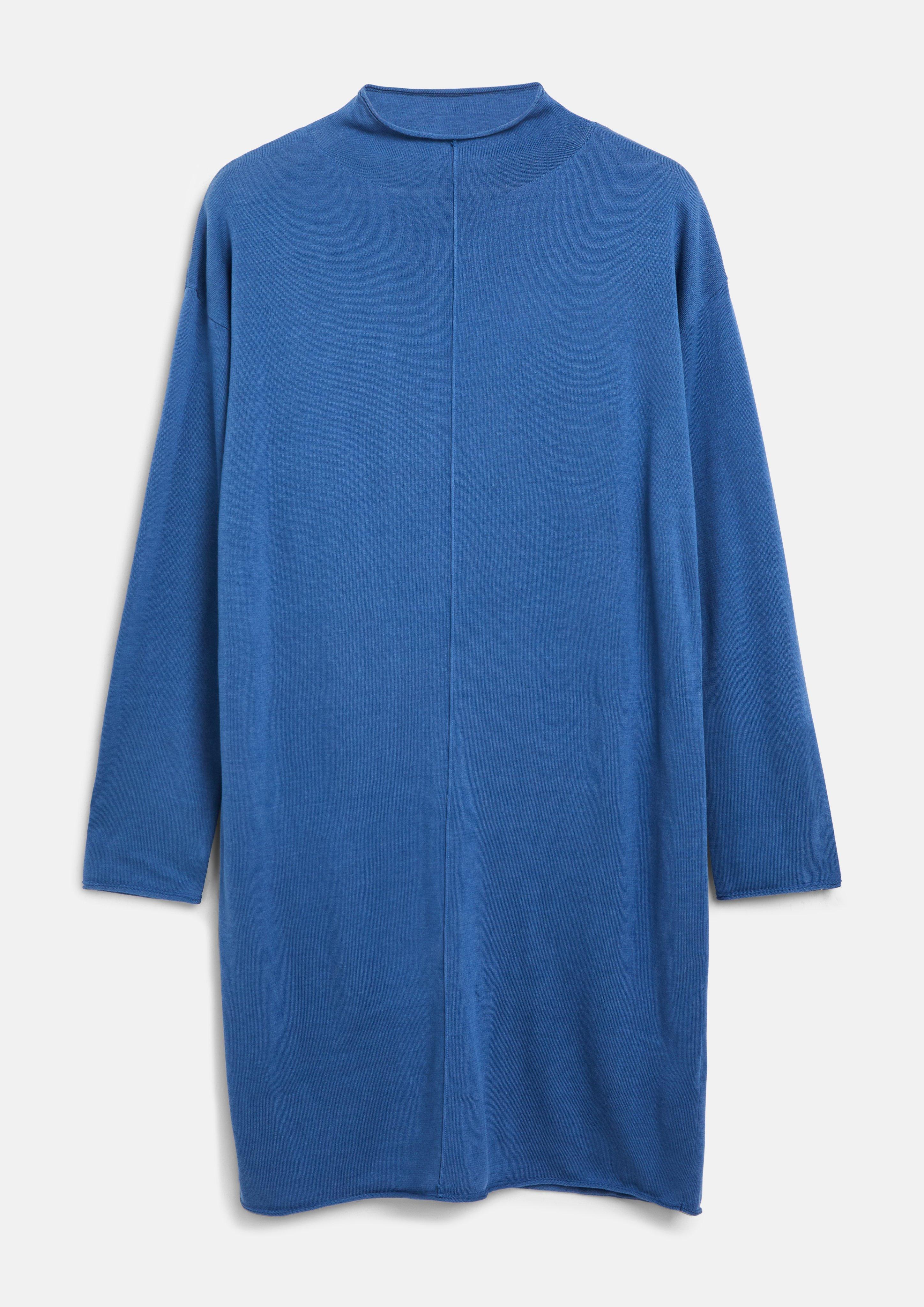 Feinstrick-Kleid aus Viskosemix mit Rollsaum in Farbe royalblau von s.Oliver