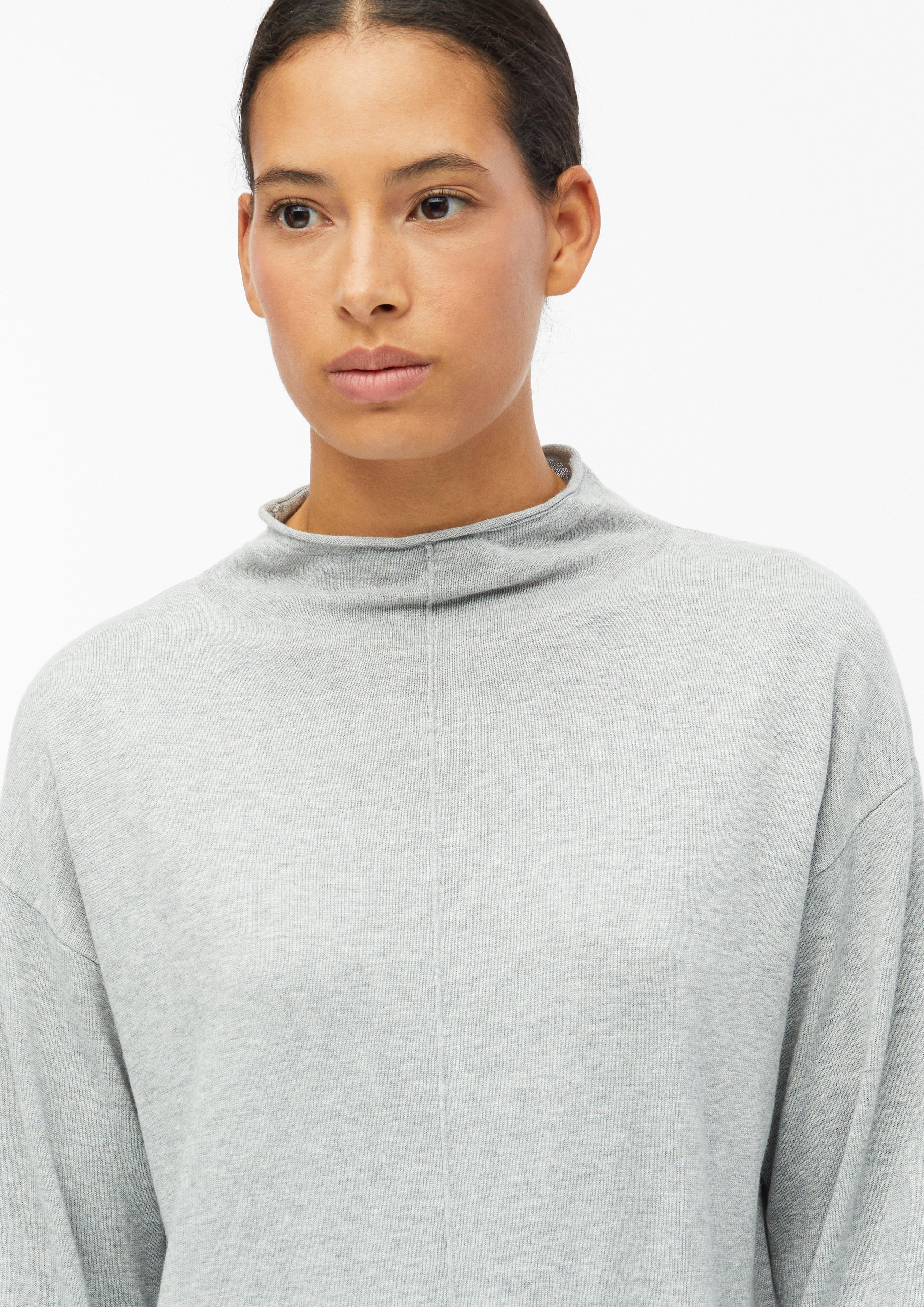 Femmes Robe en maille fine en mélange de viscose avec ourlet roulé en gris de s.Oliver