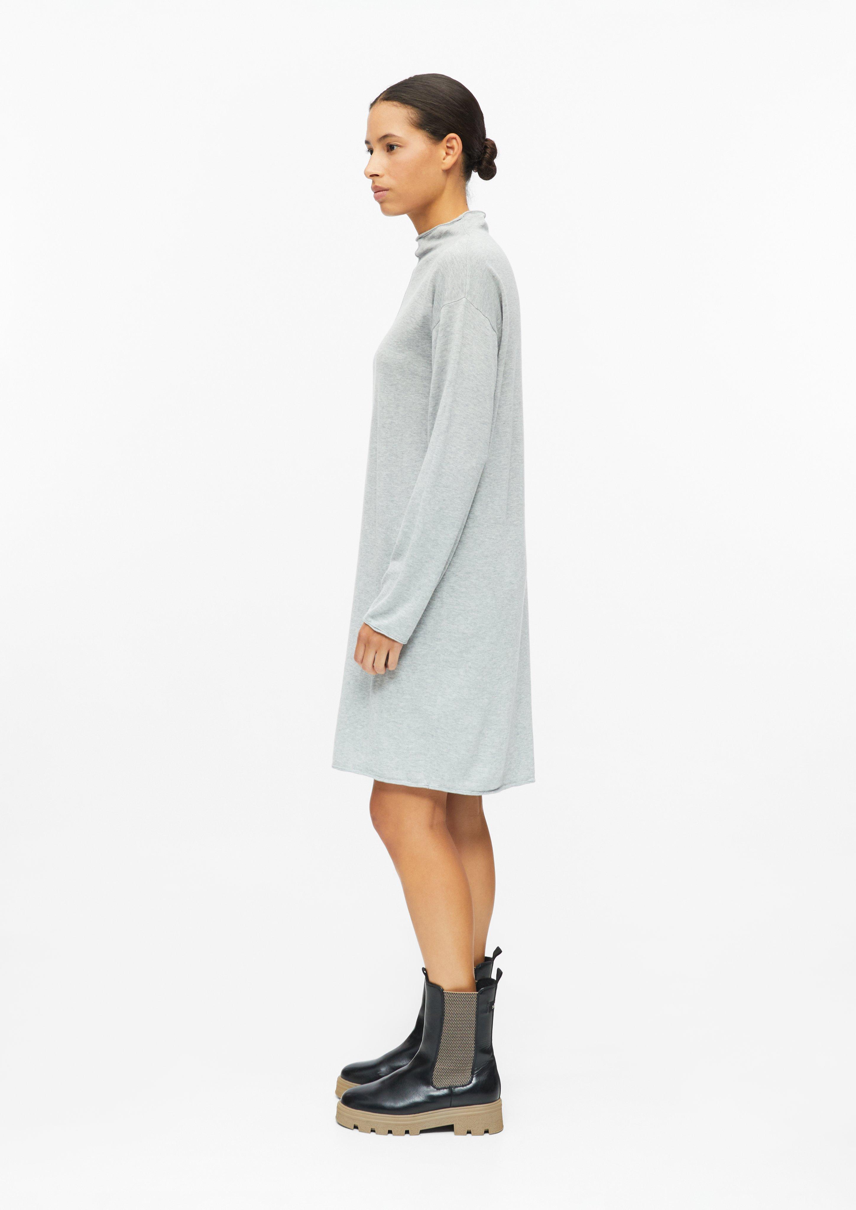 Femmes Robe en maille fine en mélange de viscose avec ourlet roulé en gris de s.Oliver