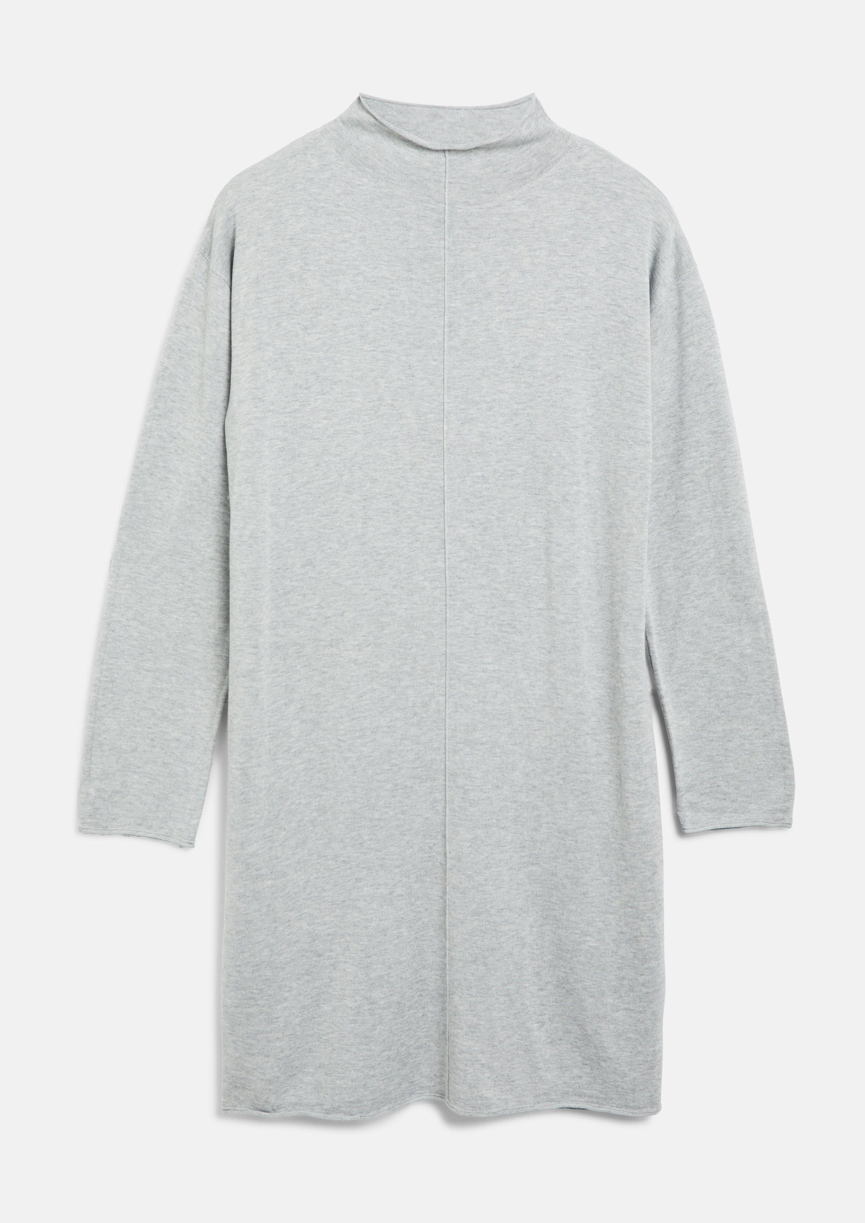 Damen Feinstrick-Kleid aus Viskosemix mit Rollsaum in grau von s.Oliver