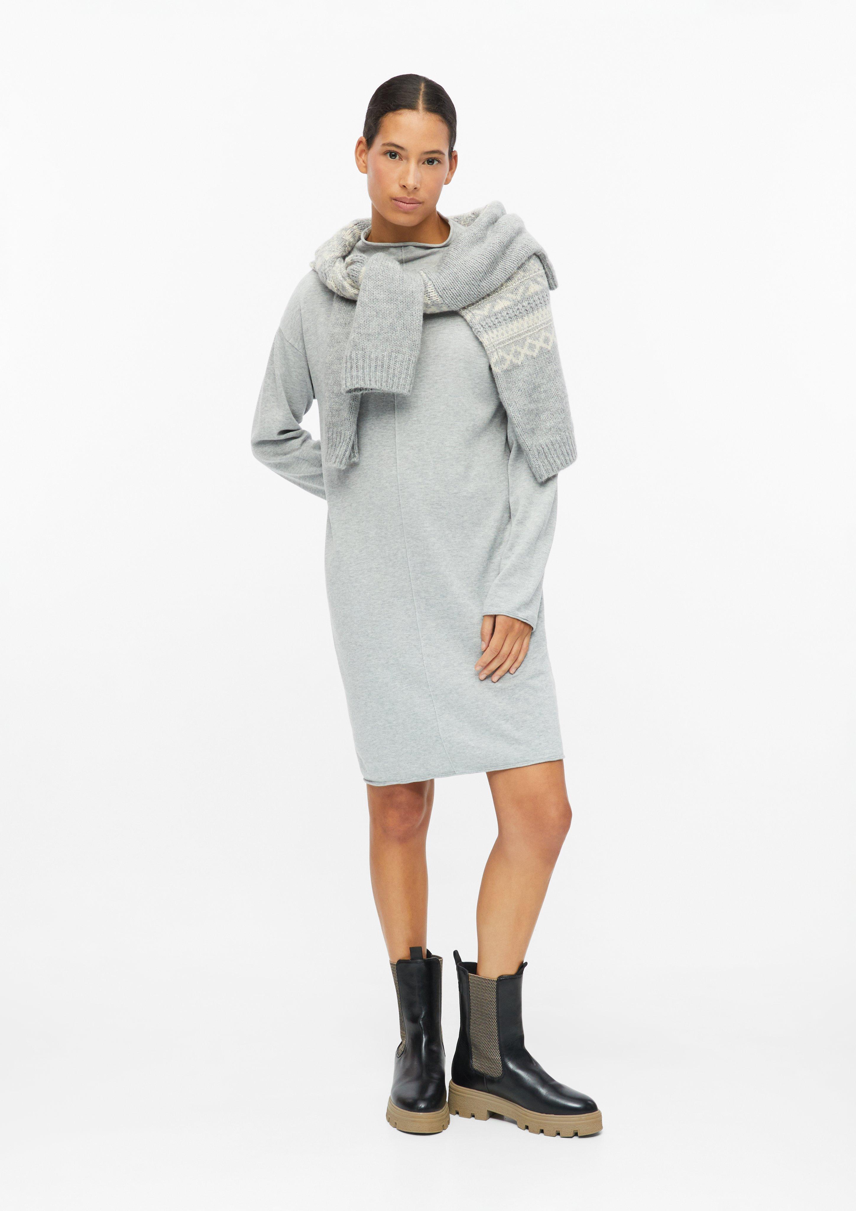 Femmes Robe en maille fine en mélange de viscose avec ourlet roulé en gris de s.Oliver