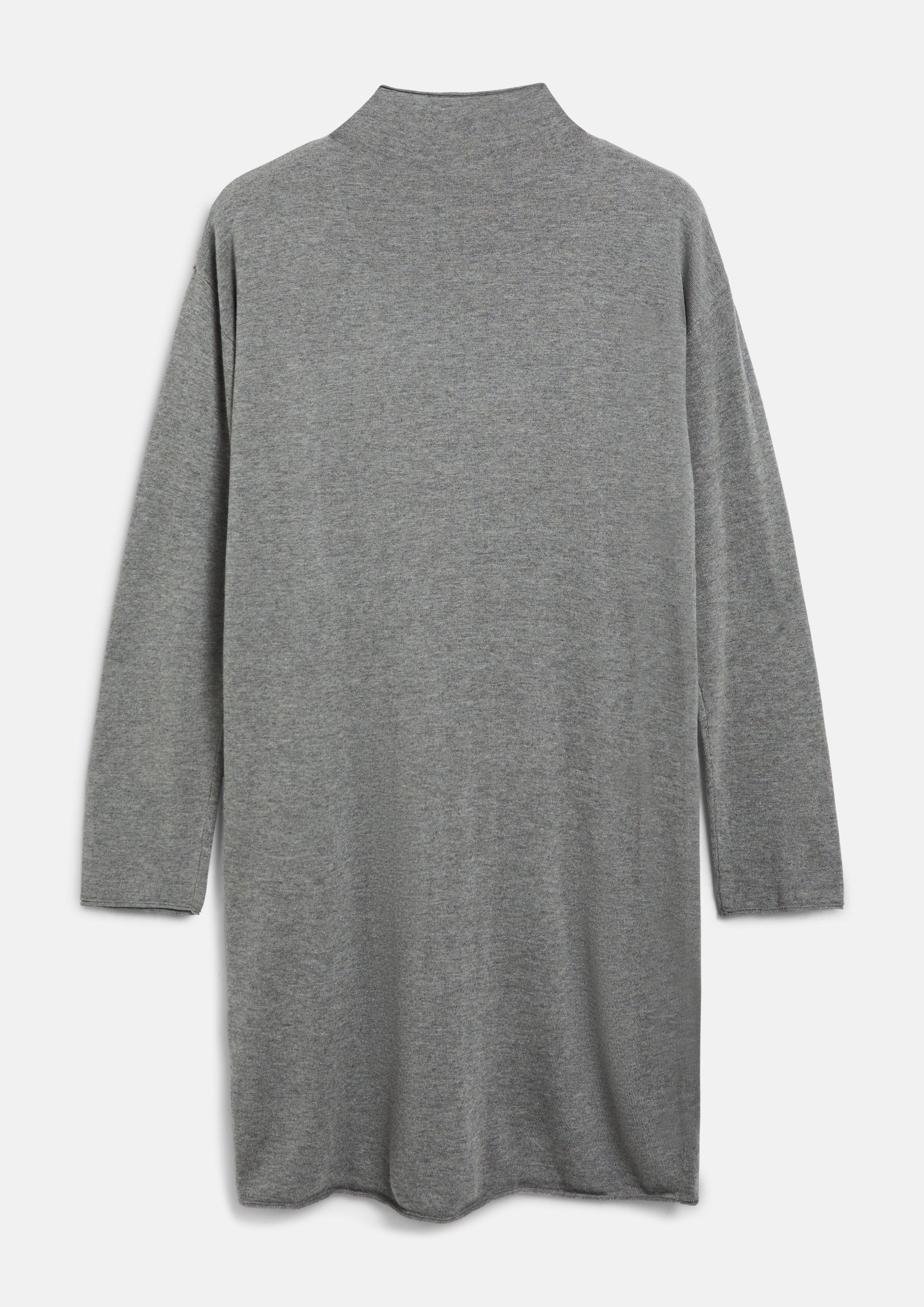 Damen Feinstrick-Kleid aus Viskosemix mit Rollsaum in grau von s.Oliver