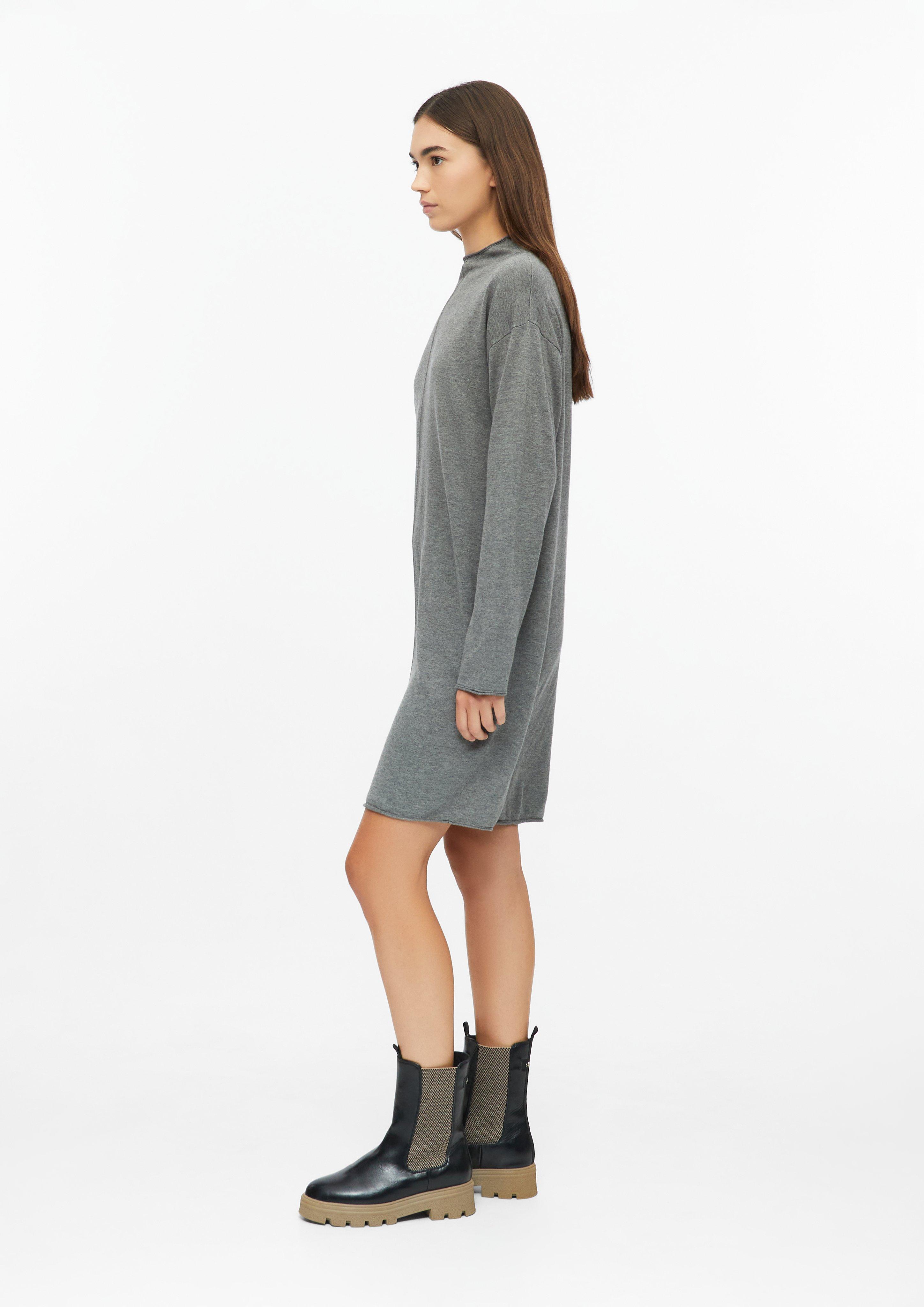 Women Fine-knit dress made of a viscose blend with a rolled hem in grey by s.Oliver
