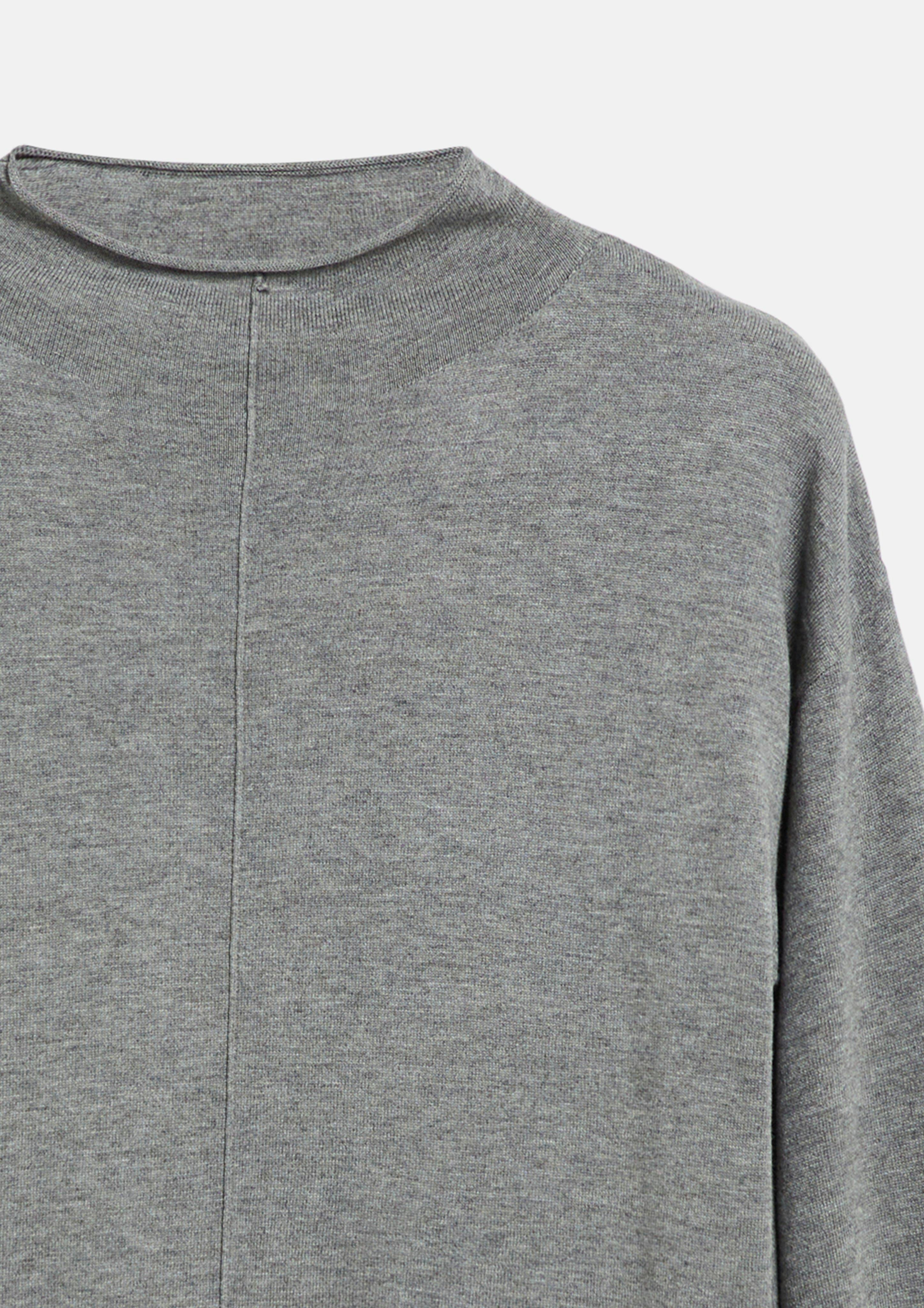 Women Fine-knit dress made of a viscose blend with a rolled hem in grey by s.Oliver