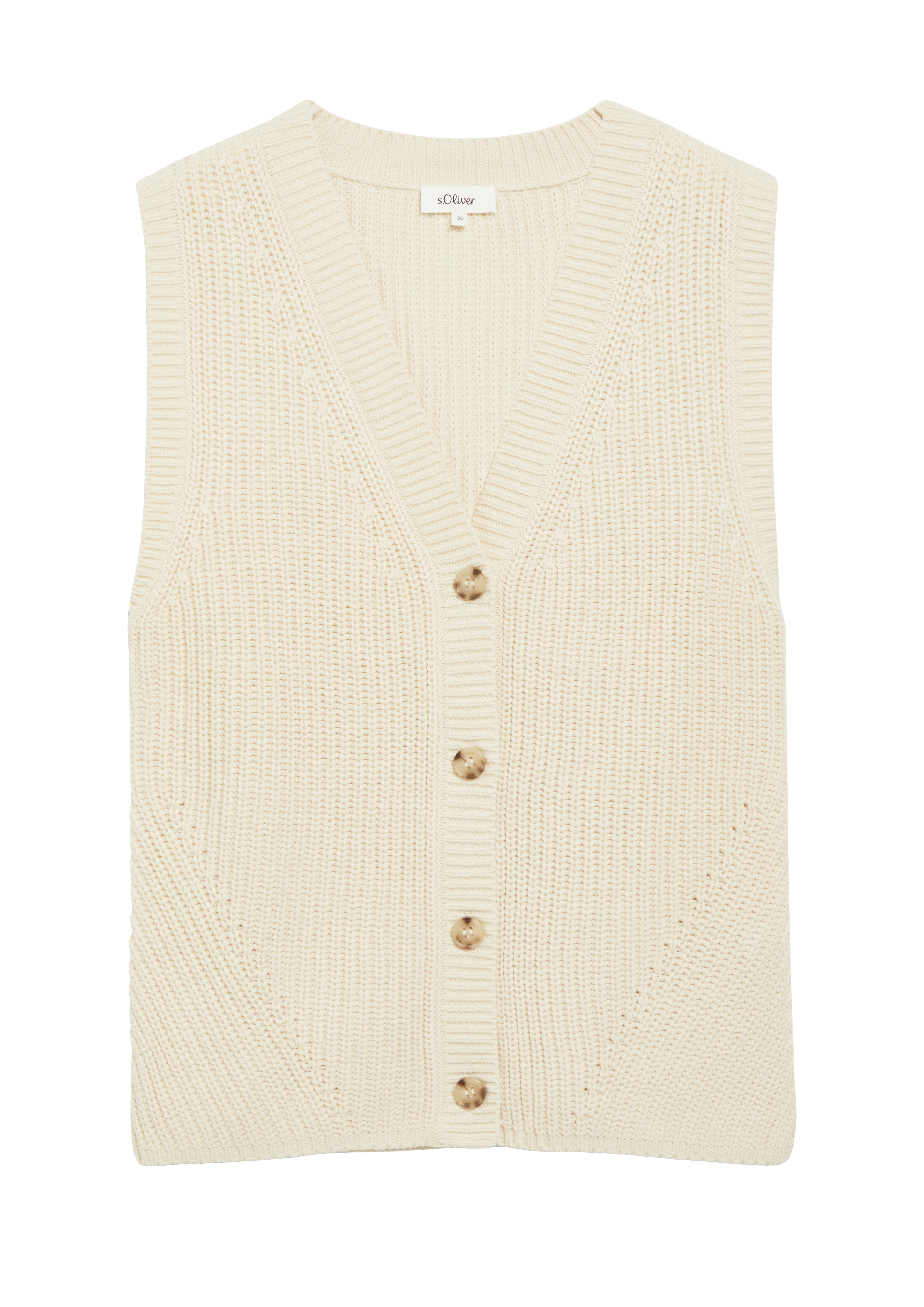 Gebreid vest met structuur