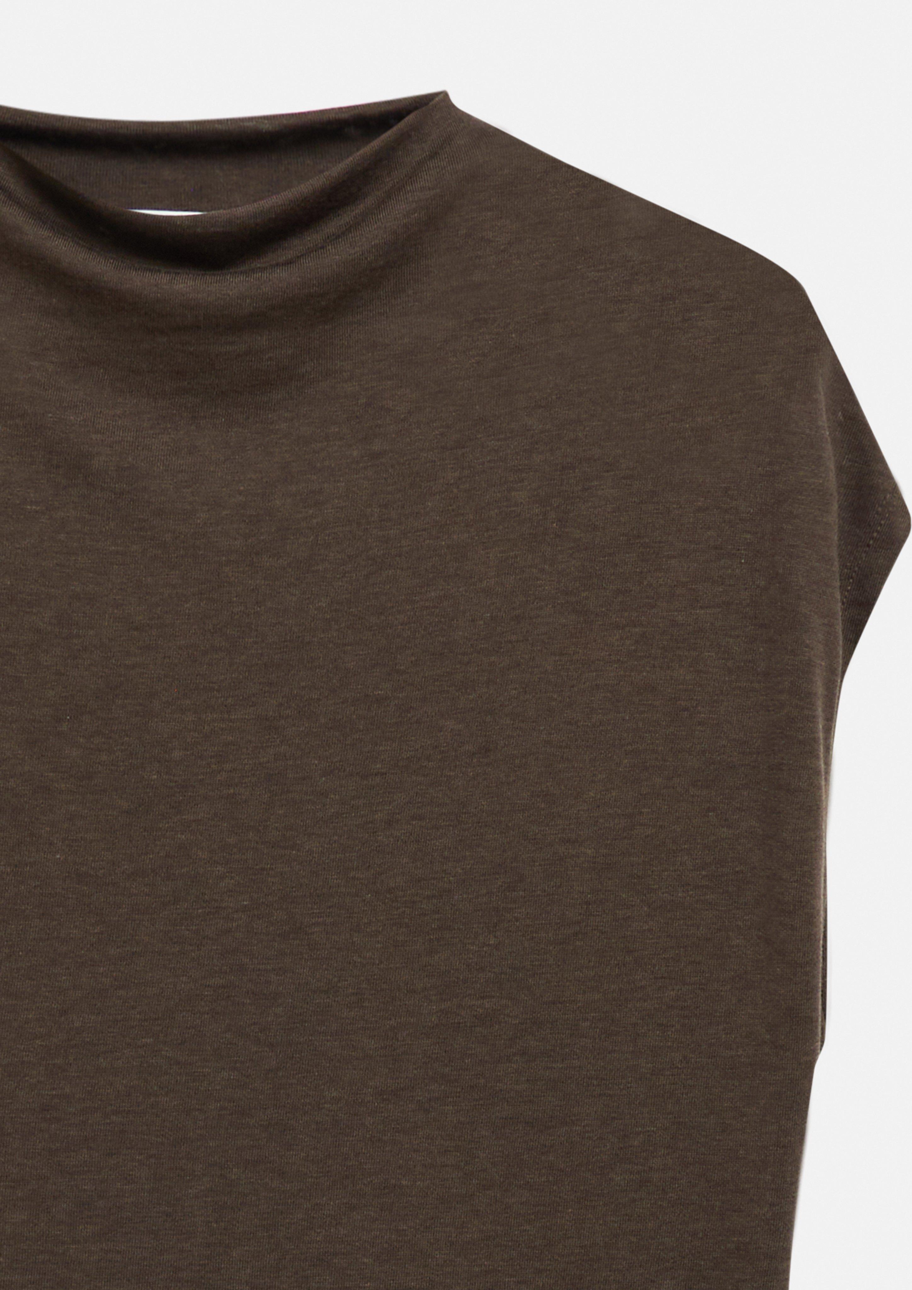 Fließendes Shirt aus Lyocellmix in braun von COMMA