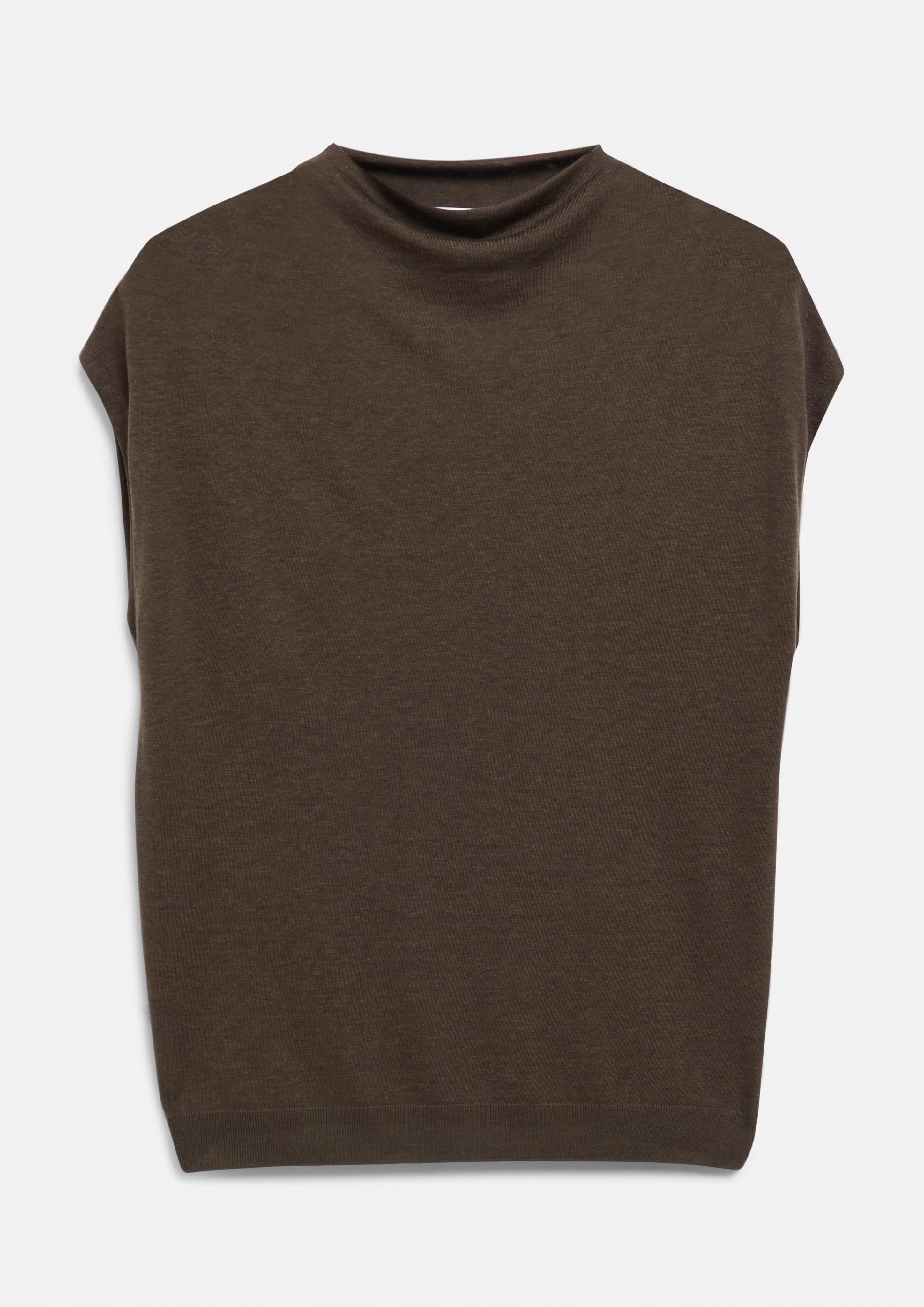 T-Shirt in brown by COMMA