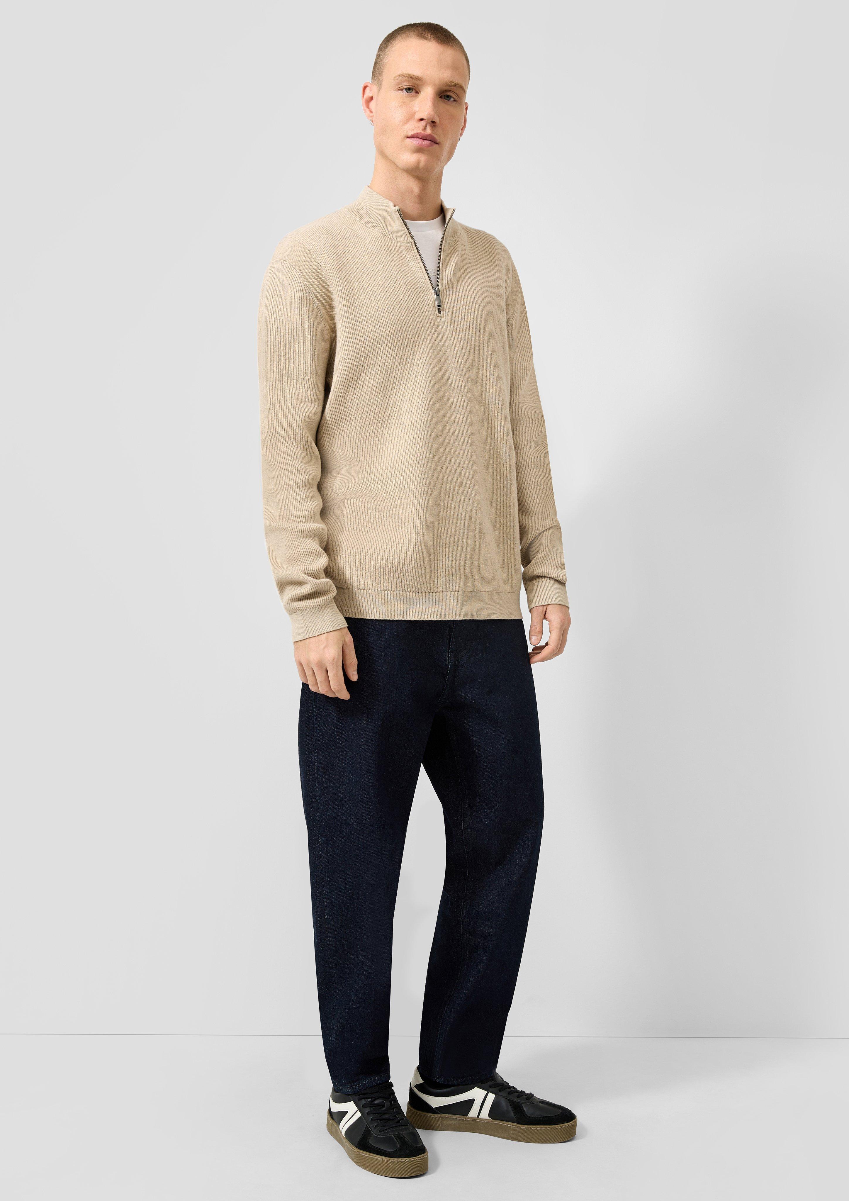 Hommes Pull en tricot en beige de QS