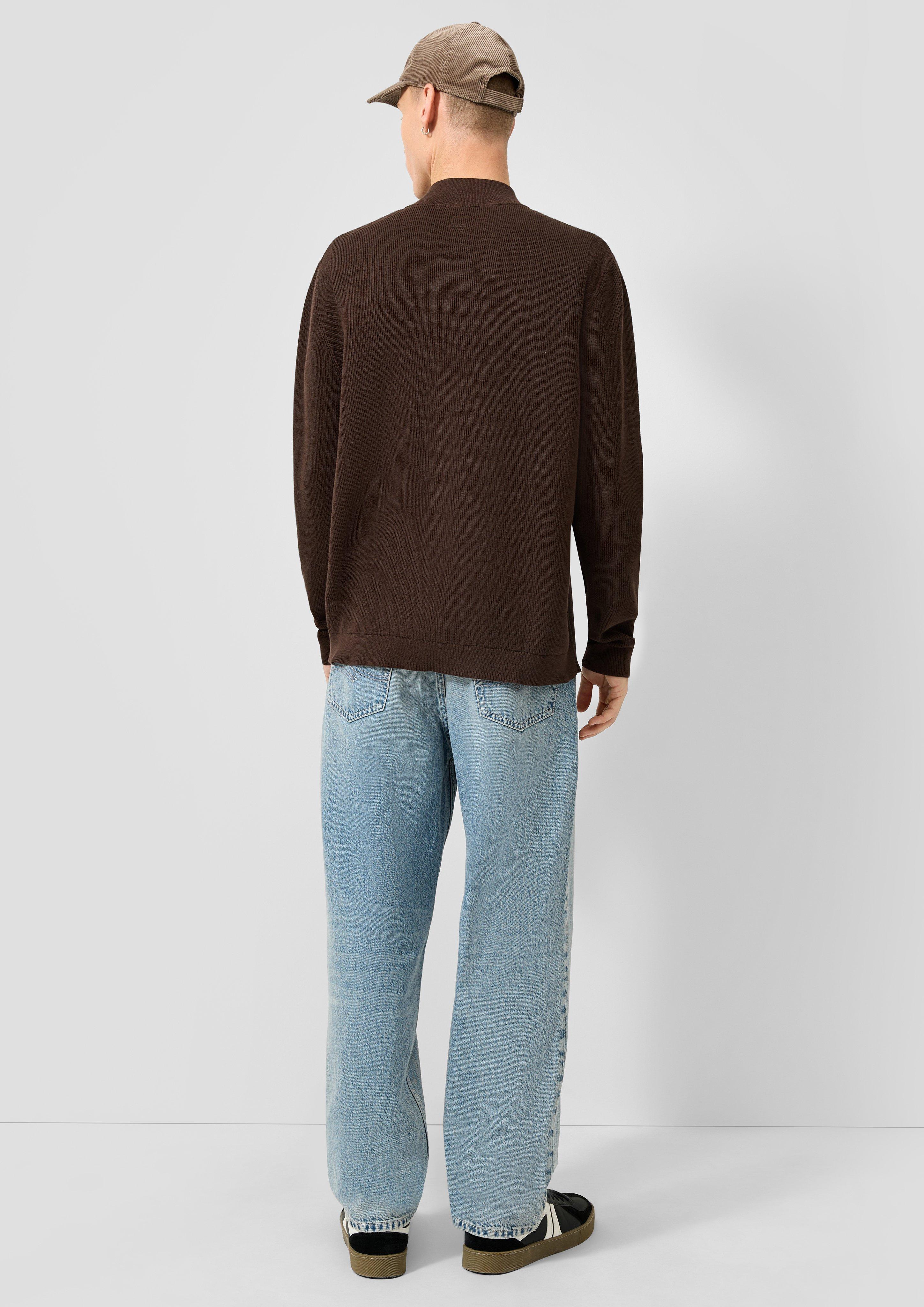 Hommes Pull en tricot en brun de QS