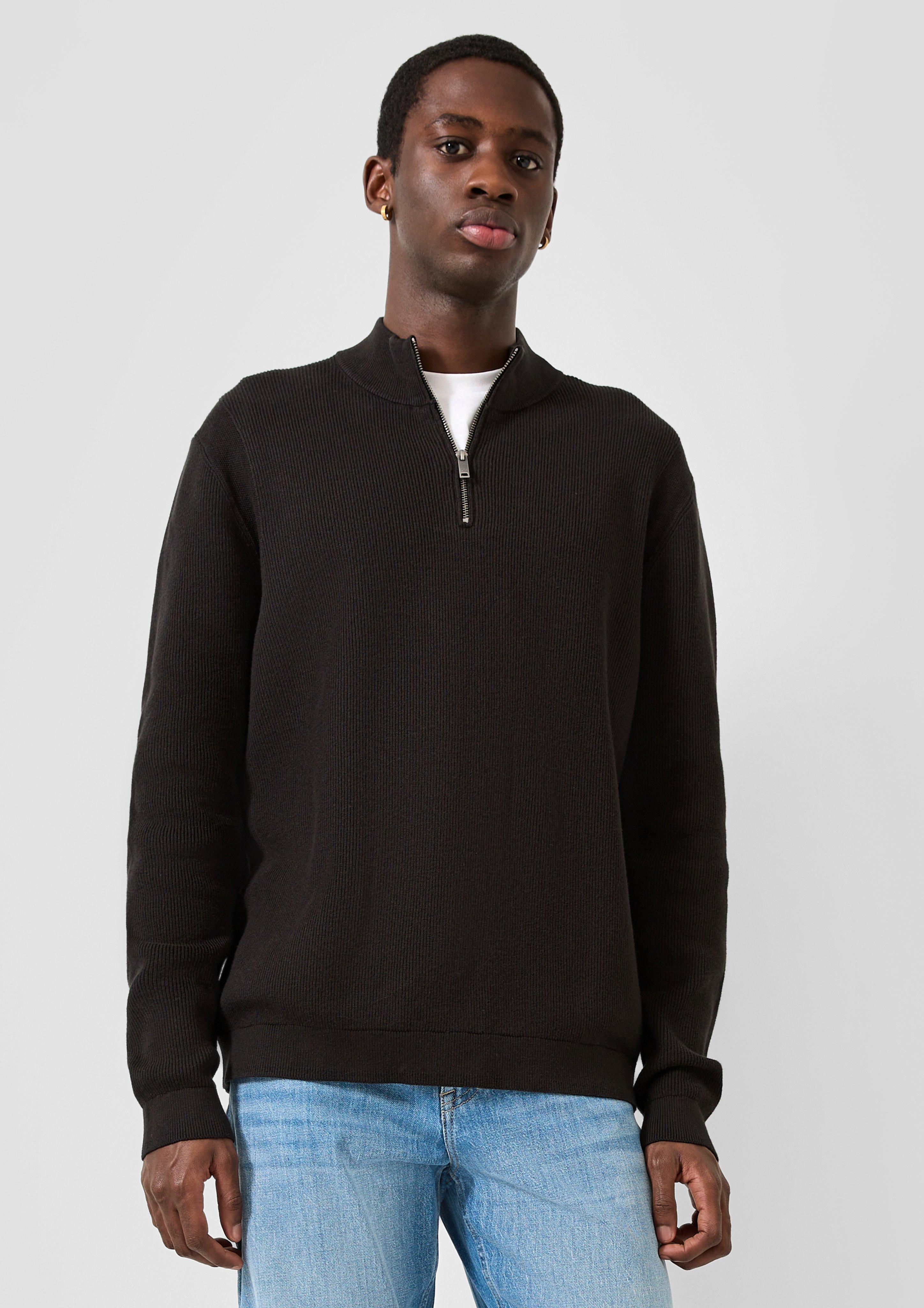 Pull en tricot en noir de QS