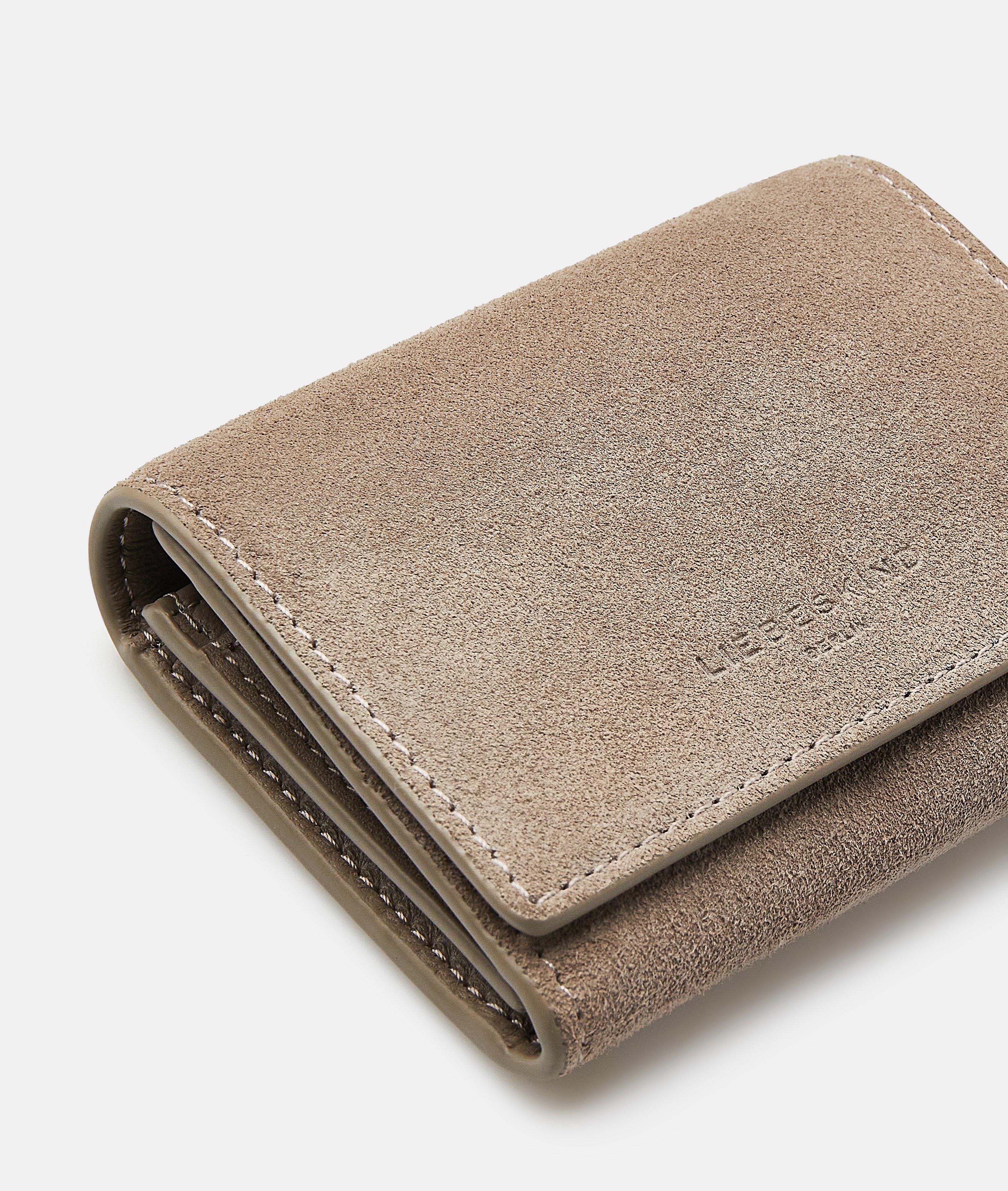 Femmes Petit portefeuille en cuir velours souple en beige de Liebeskind Berlin