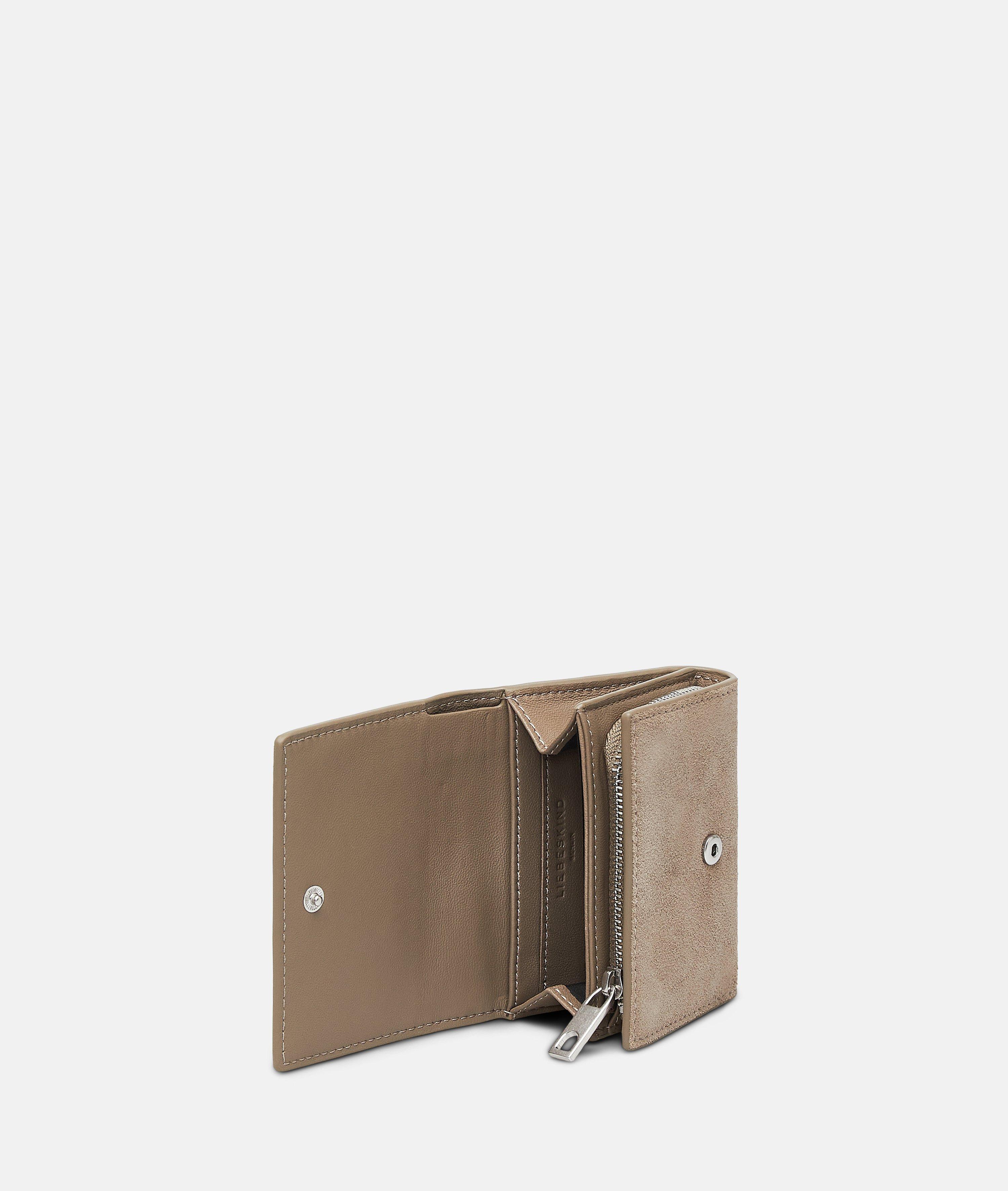 Femmes Petit portefeuille en cuir velours souple en beige de Liebeskind Berlin