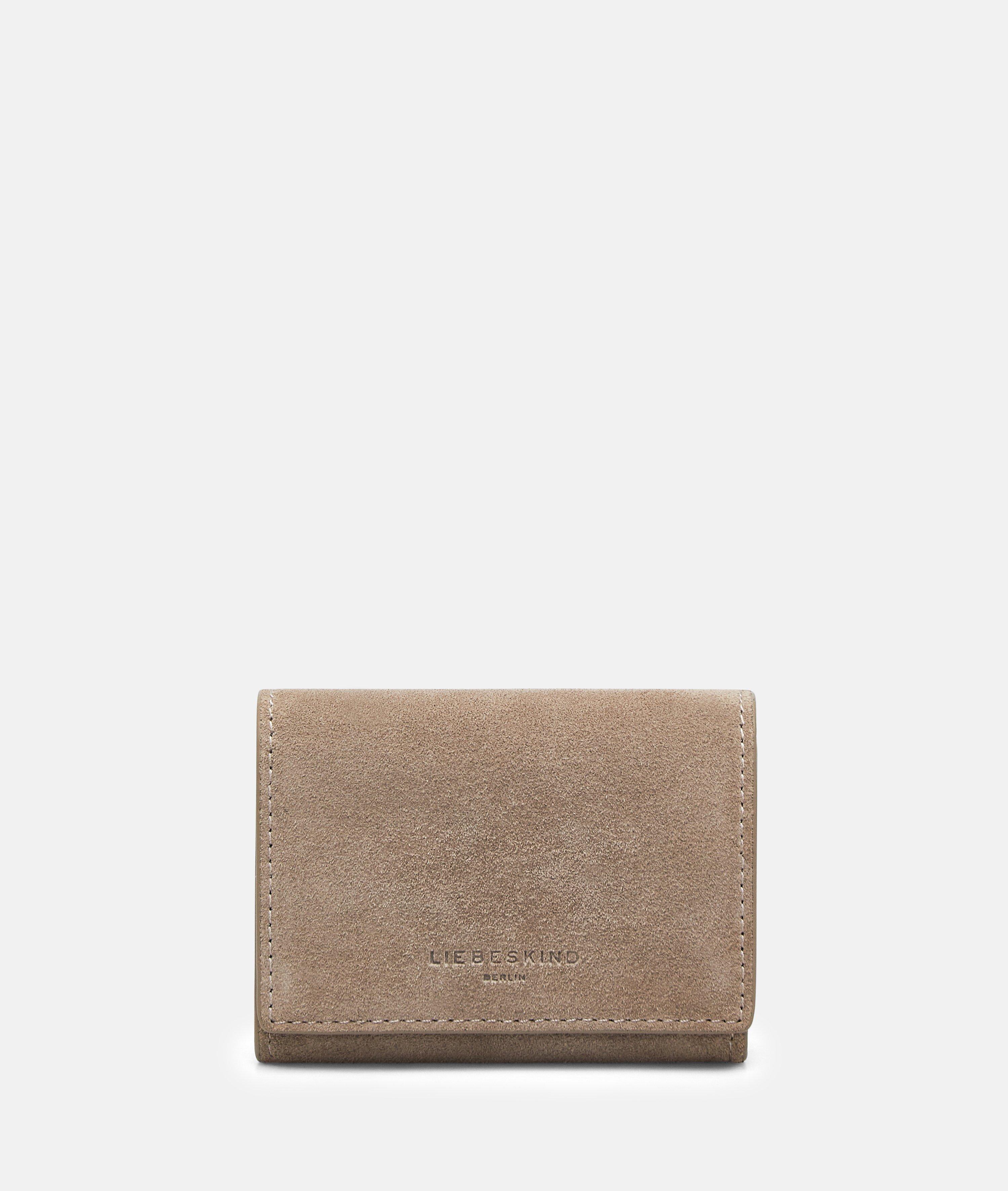 Femmes Petit portefeuille en cuir velours souple en beige de Liebeskind Berlin