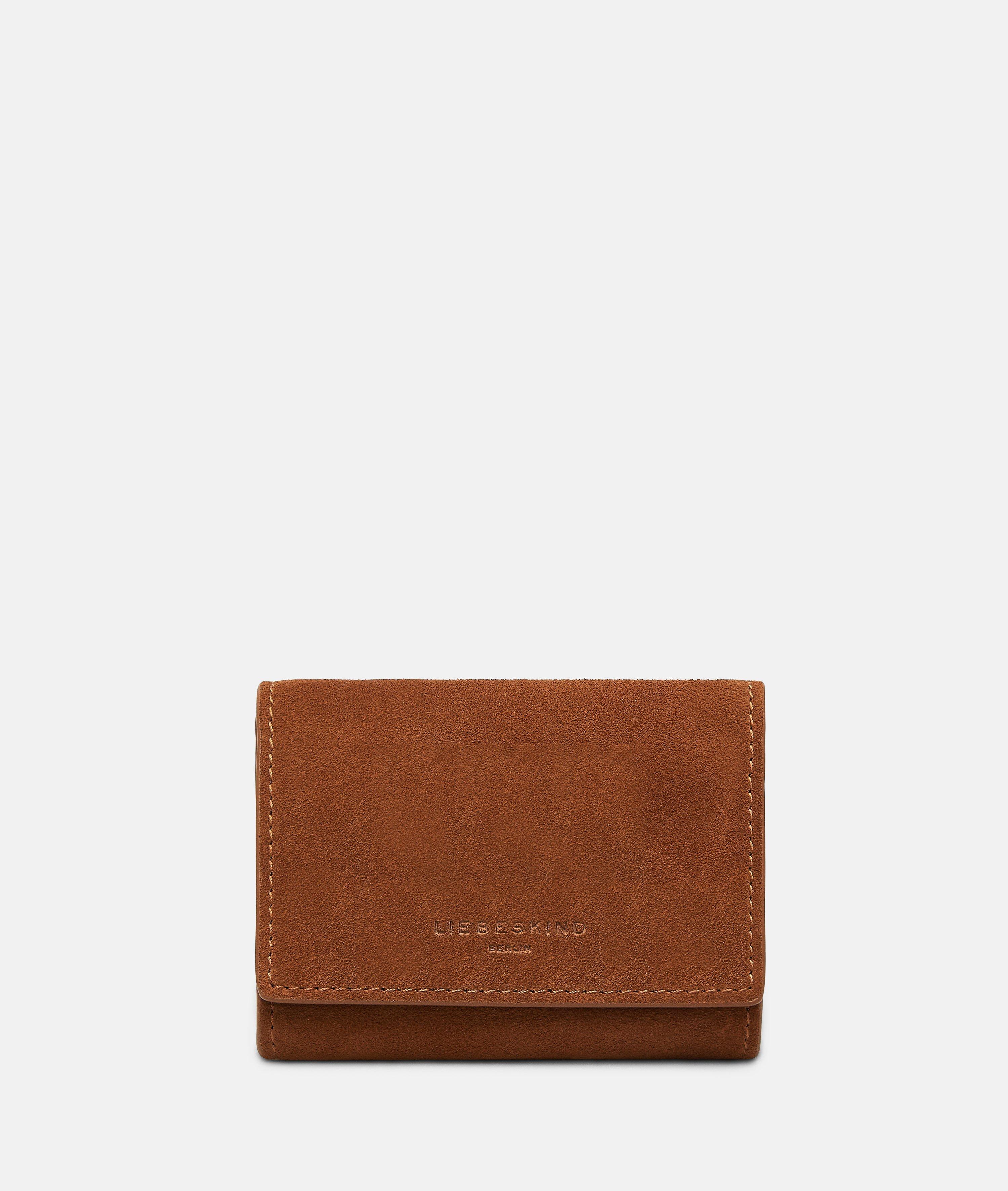 Petit portefeuille en cuir velours souple en moka de Liebeskind Berlin