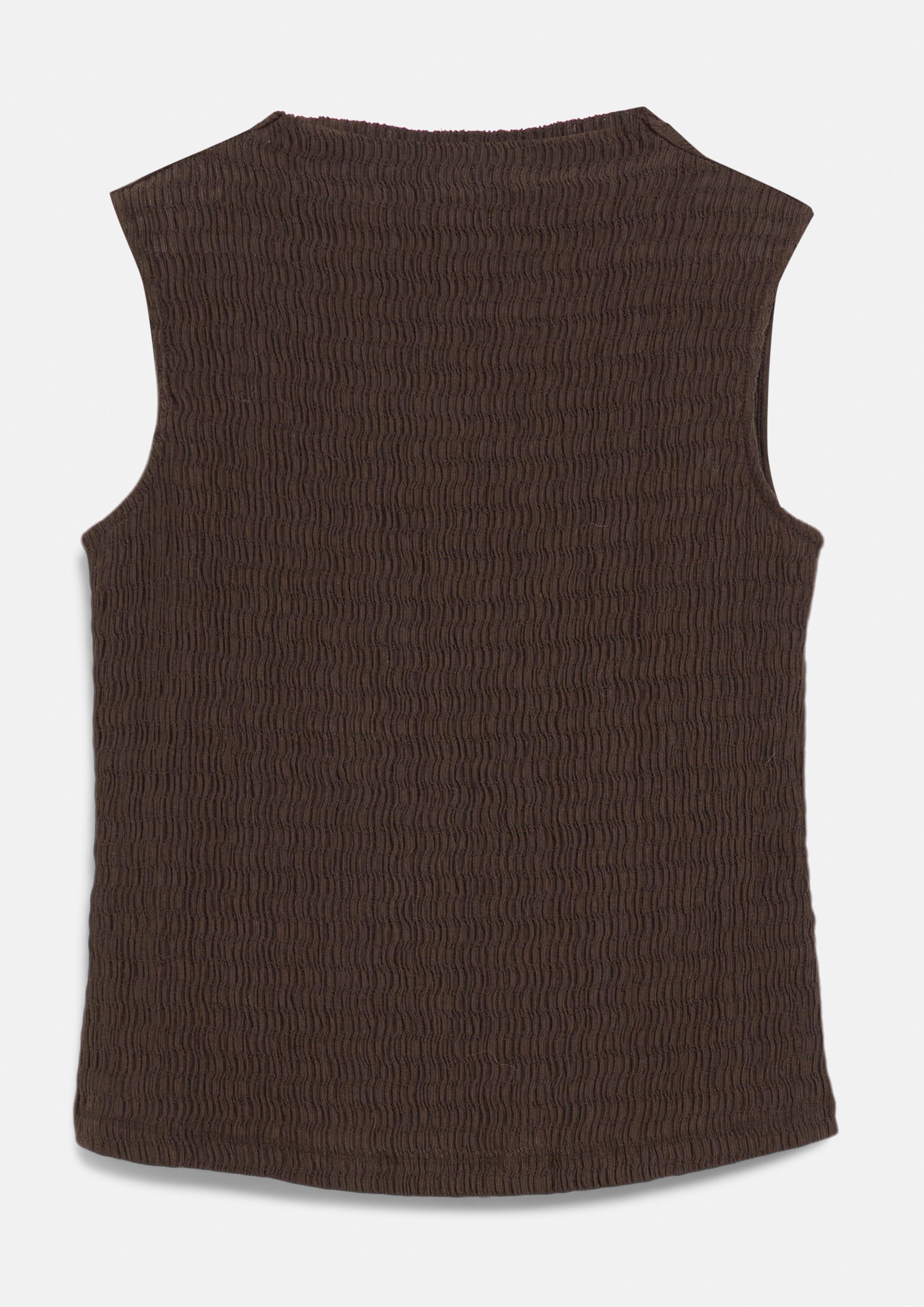 T-Shirt in brown by COMMA