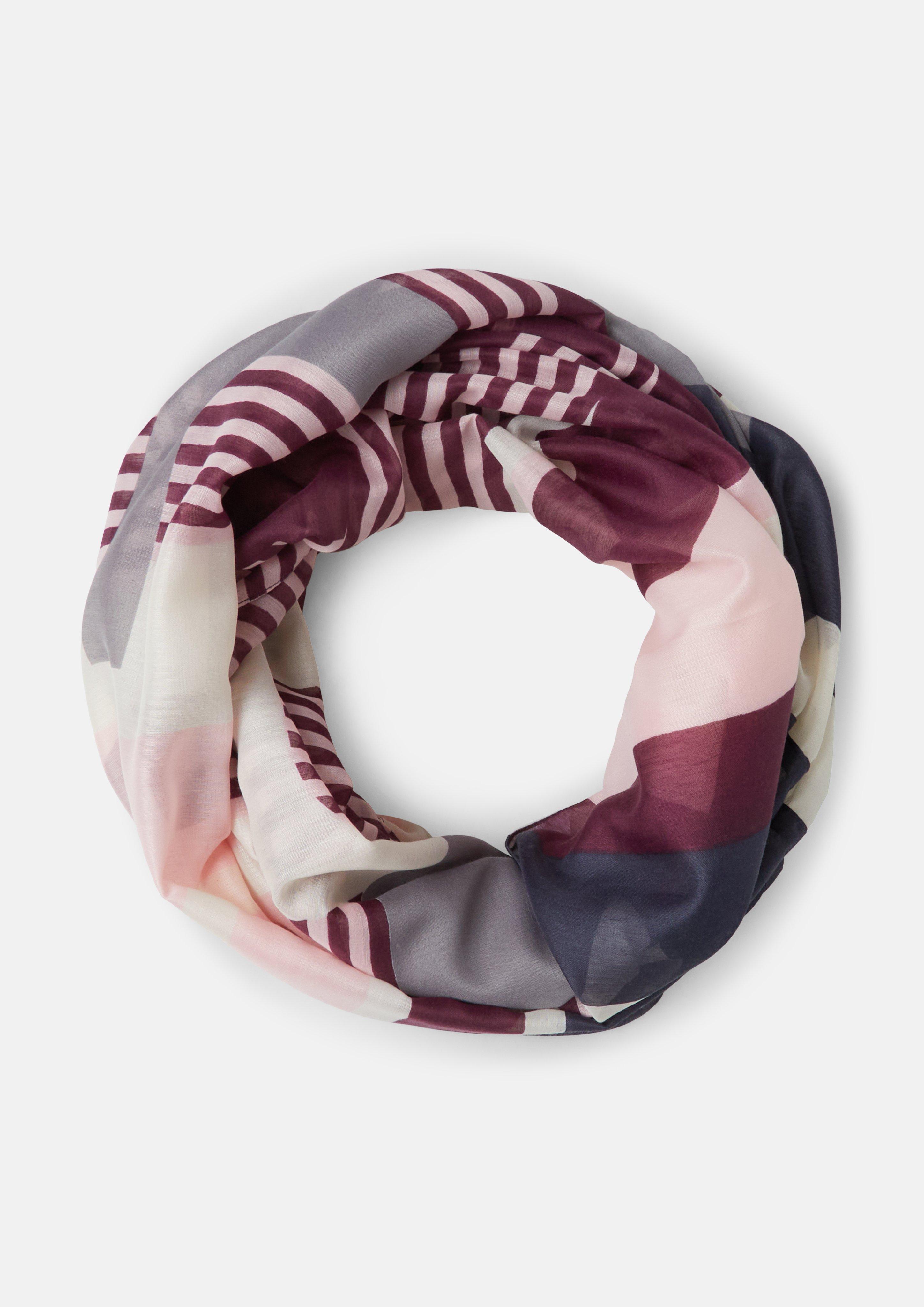Damen Snood mit All-over-Print und Schriftprint in rot von s.Oliver