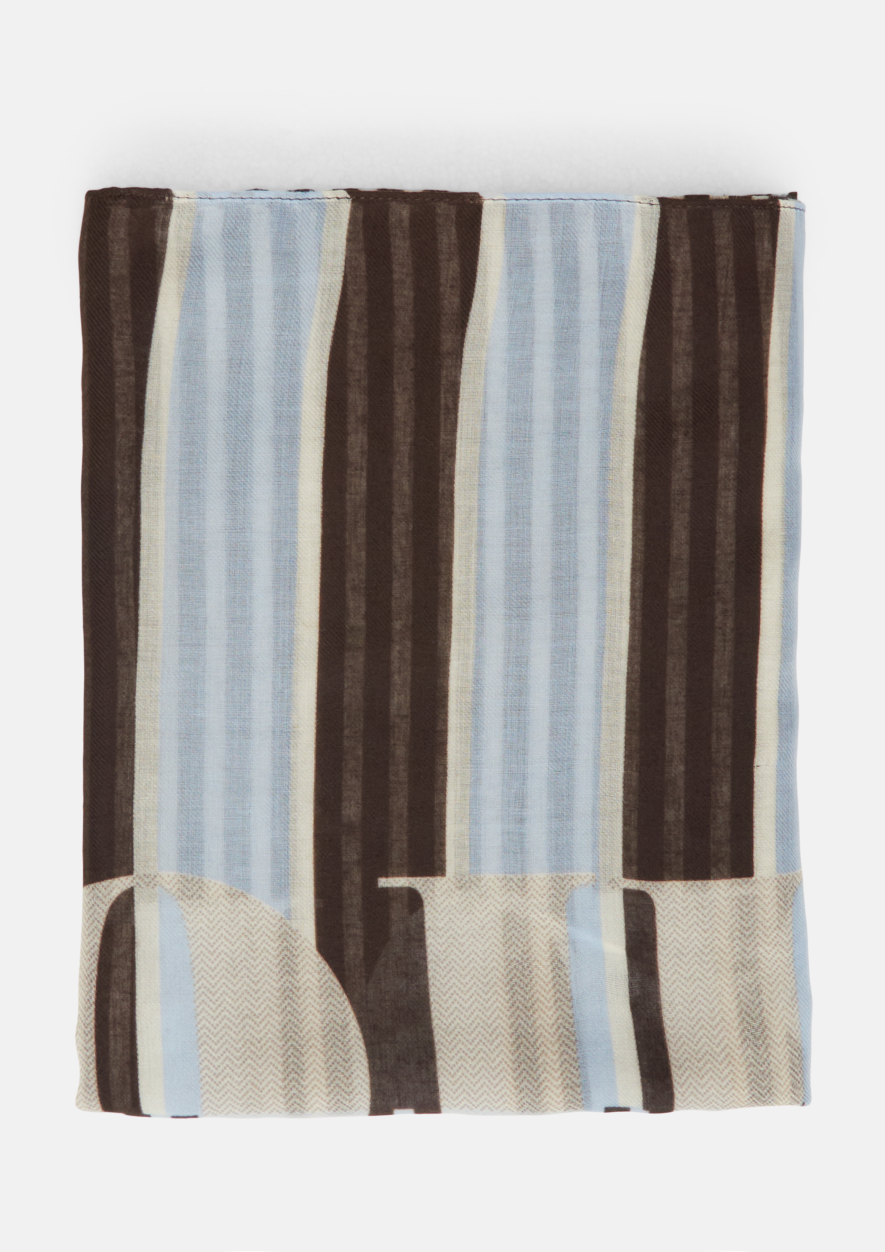 Damen Tuch mit Schriftprint in blau von s.Oliver