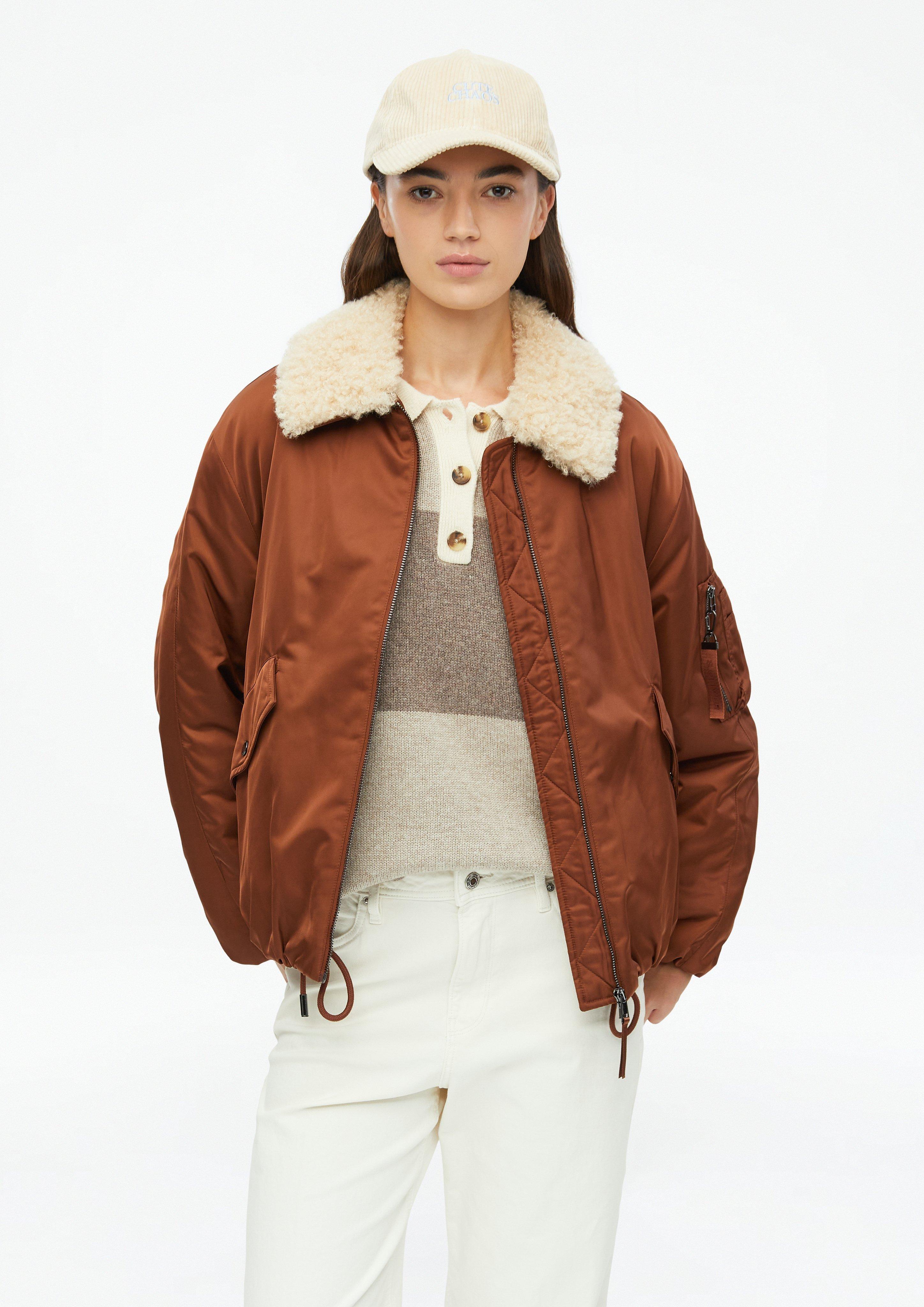 Women Corduroy cap with embroidery and a D-ring clasp in beige by s.Oliver