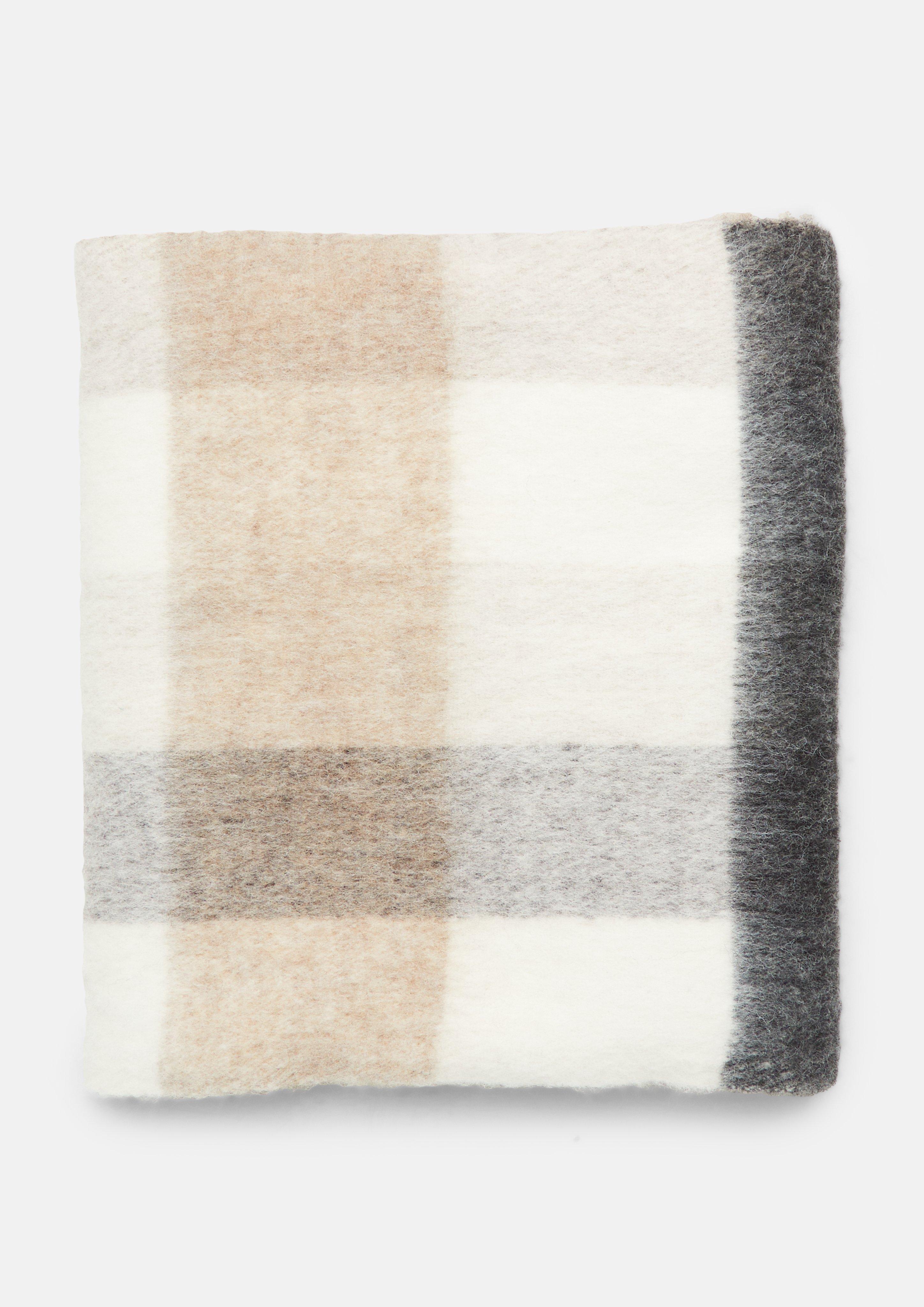 Damen Tuch mit Karomuster und Fransen in olive von s.Oliver