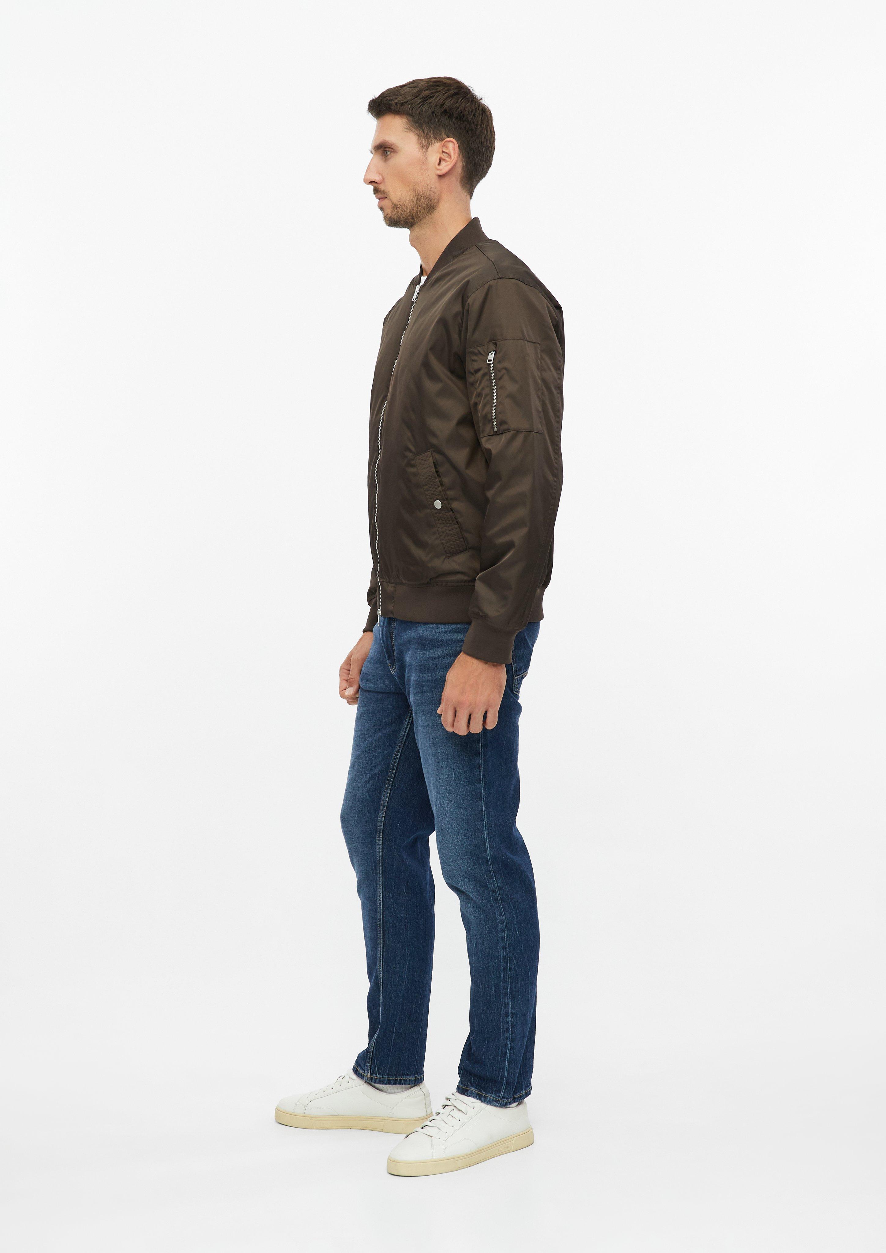 Herren Nylon-Blouson mit Zip-Details in braun von s.Oliver