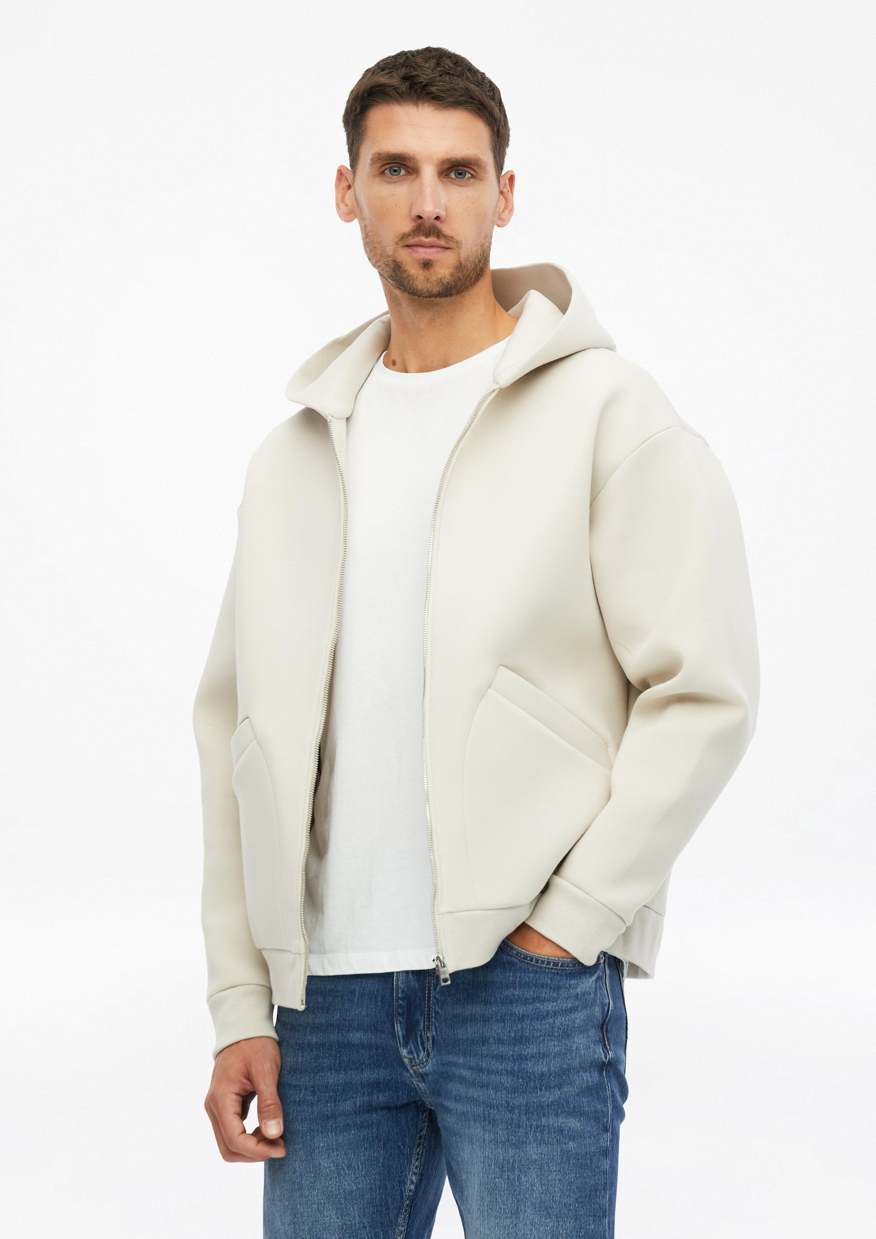 Herren Lässige Scuba-Jacke mit Kapuze in beige von s.Oliver