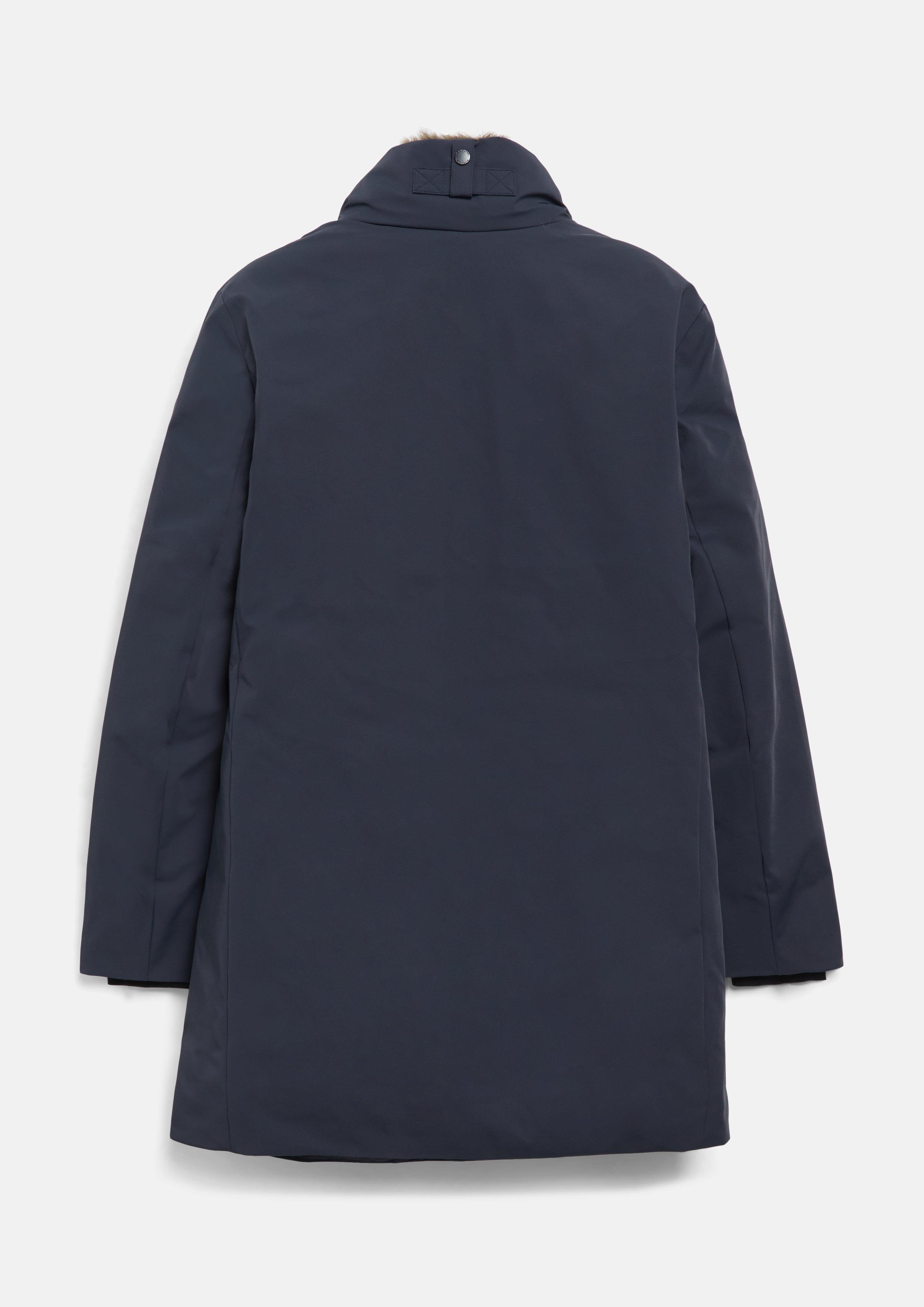 Hommes Parka haut de gamme avec fourrure synthétique et rembourrage Thermore® en bleu de s.Oliver BLACK LABEL
