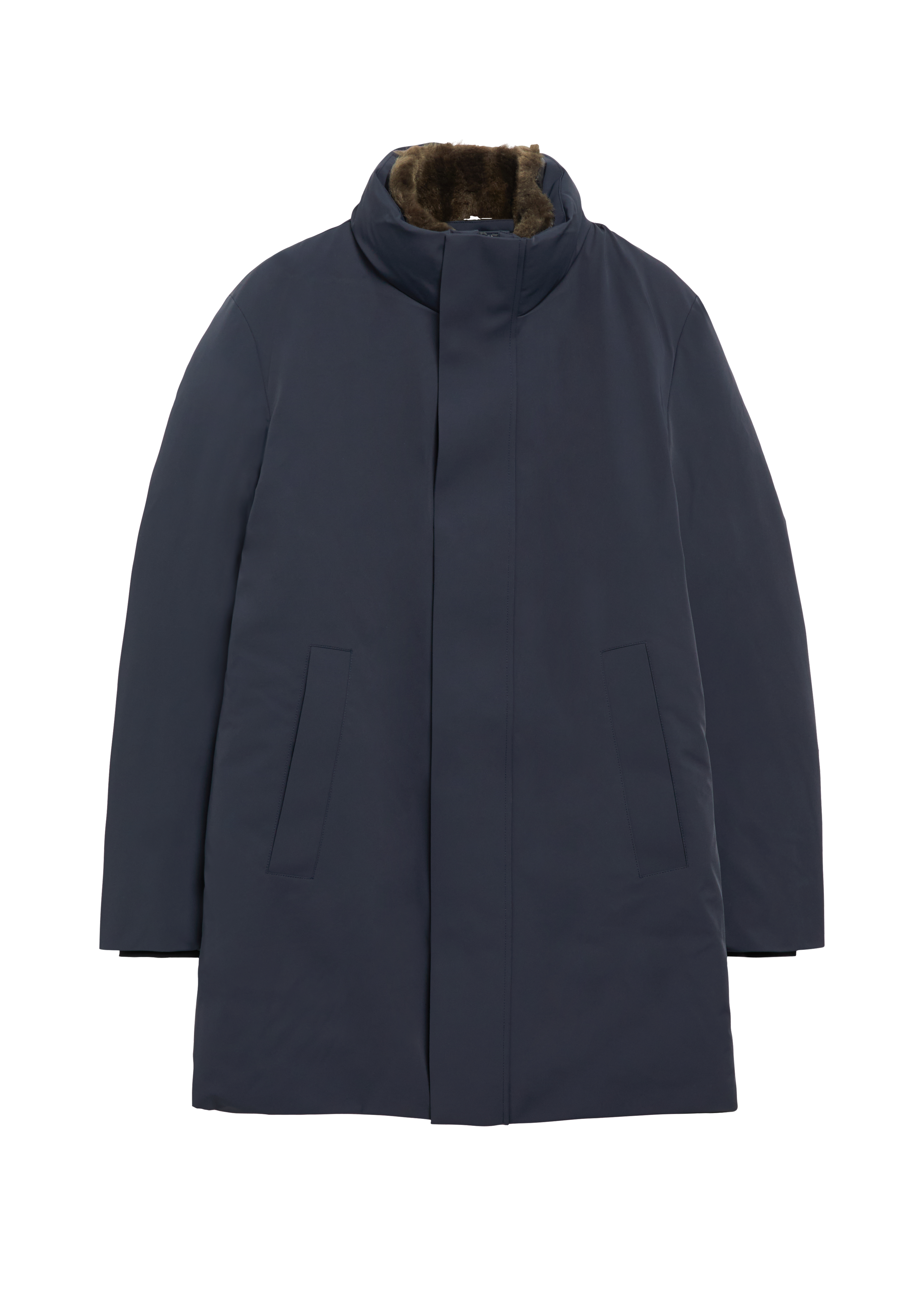Hoogwaardige parka met geweven bont en Thermore®-vulling