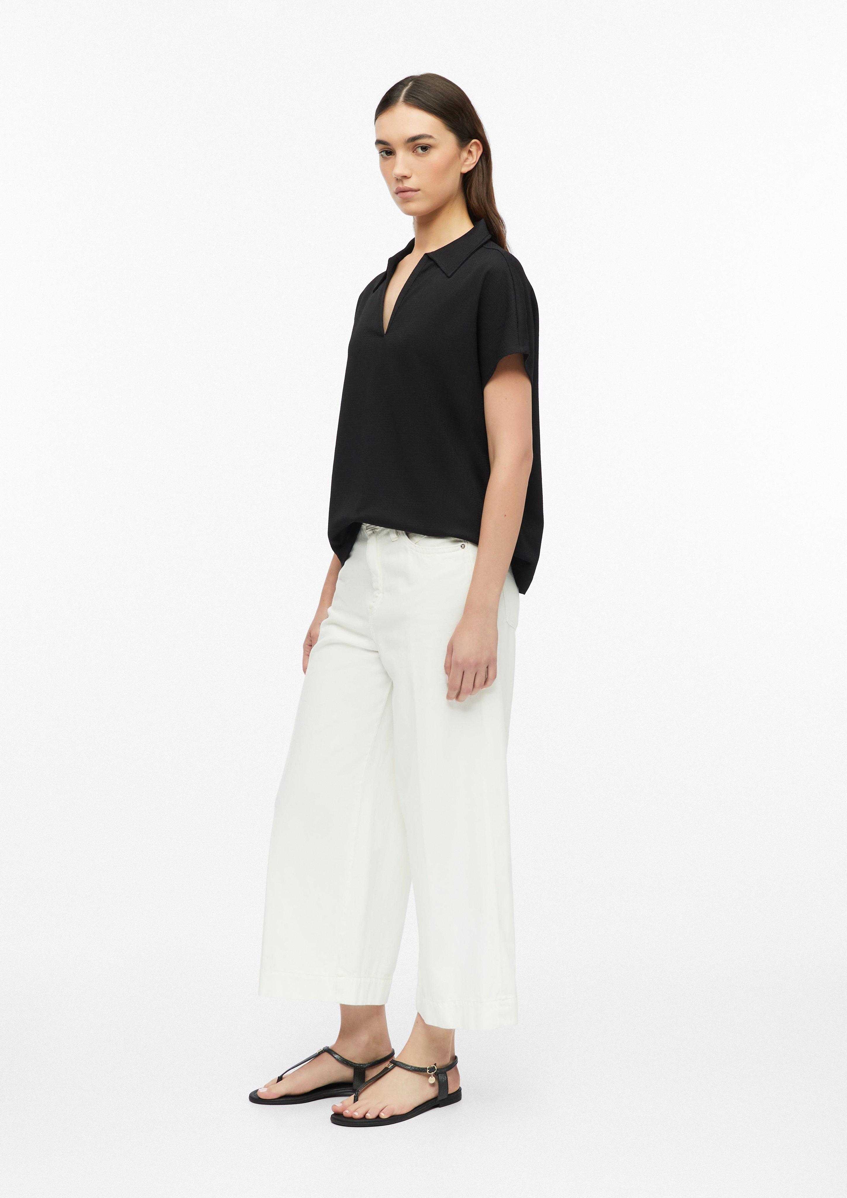 Dames Poloshirt in zwart van s.Oliver