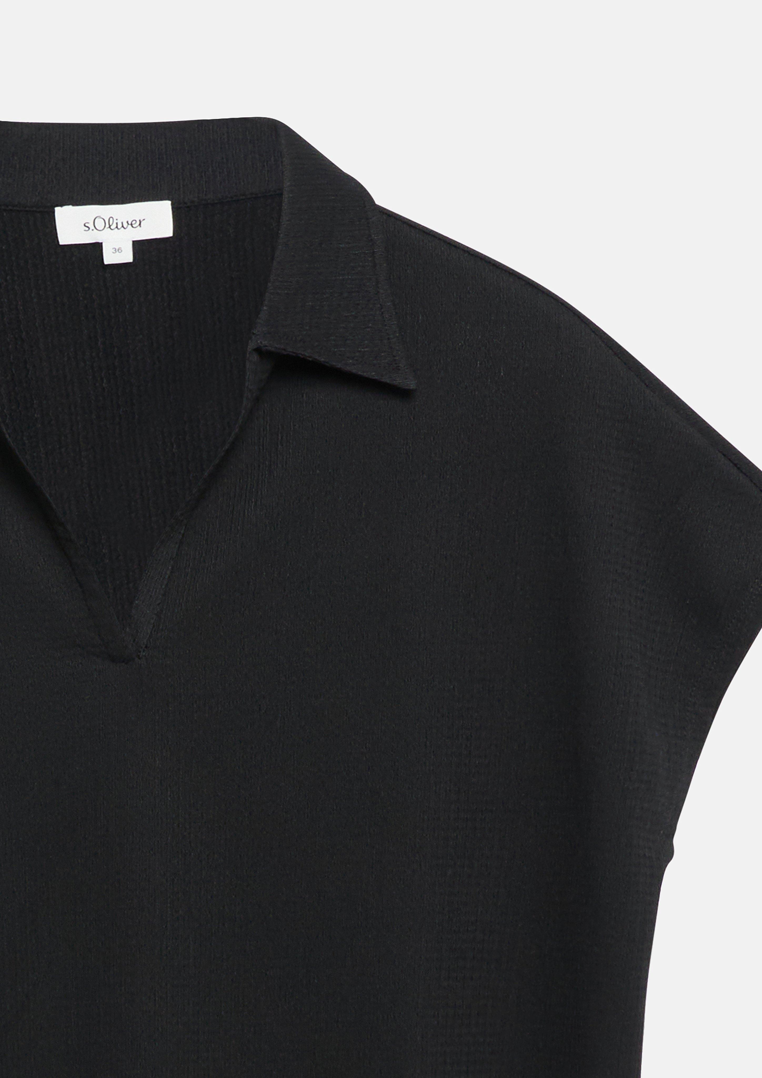 Dames Poloshirt in zwart van s.Oliver