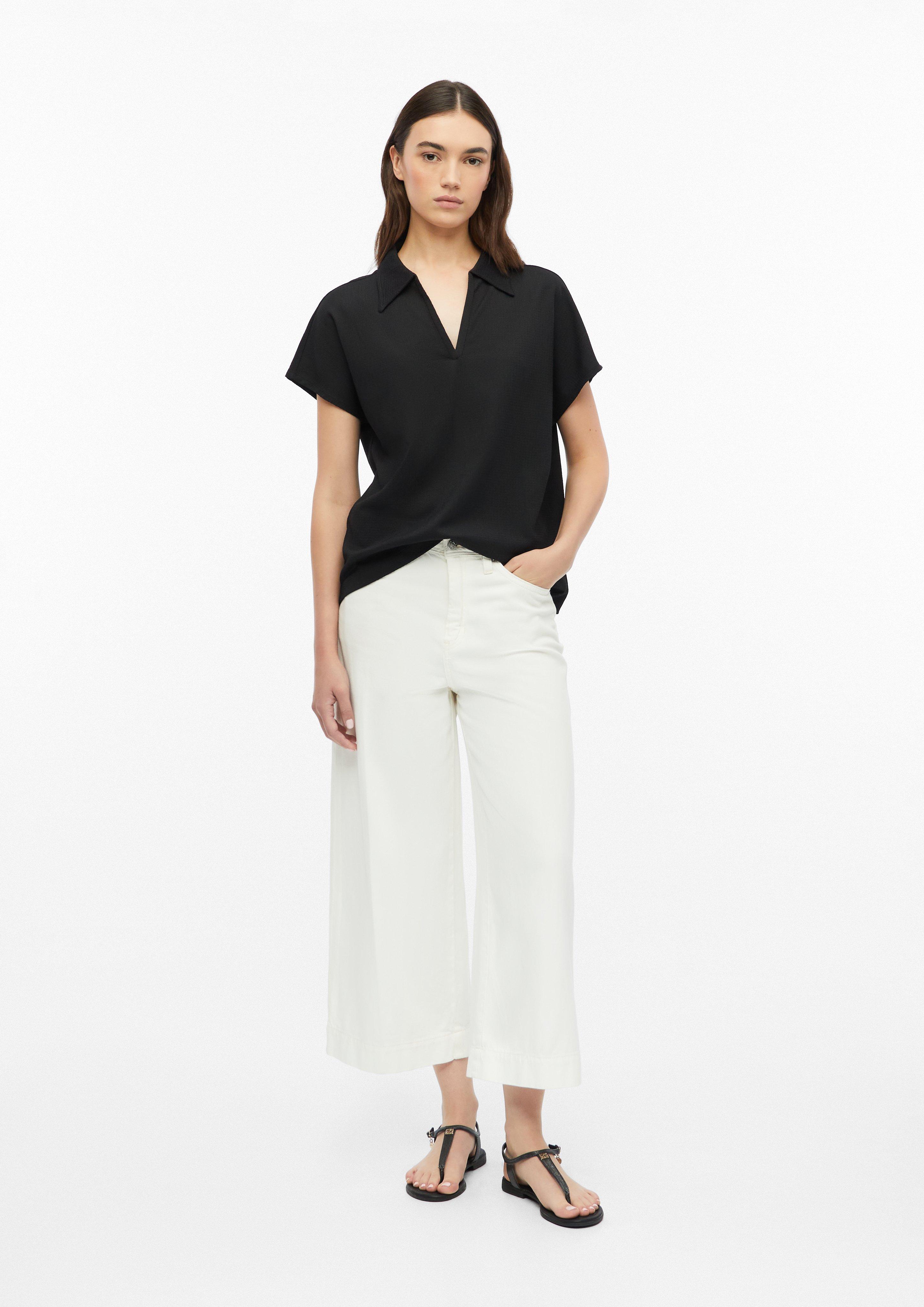 Dames Poloshirt in zwart van s.Oliver