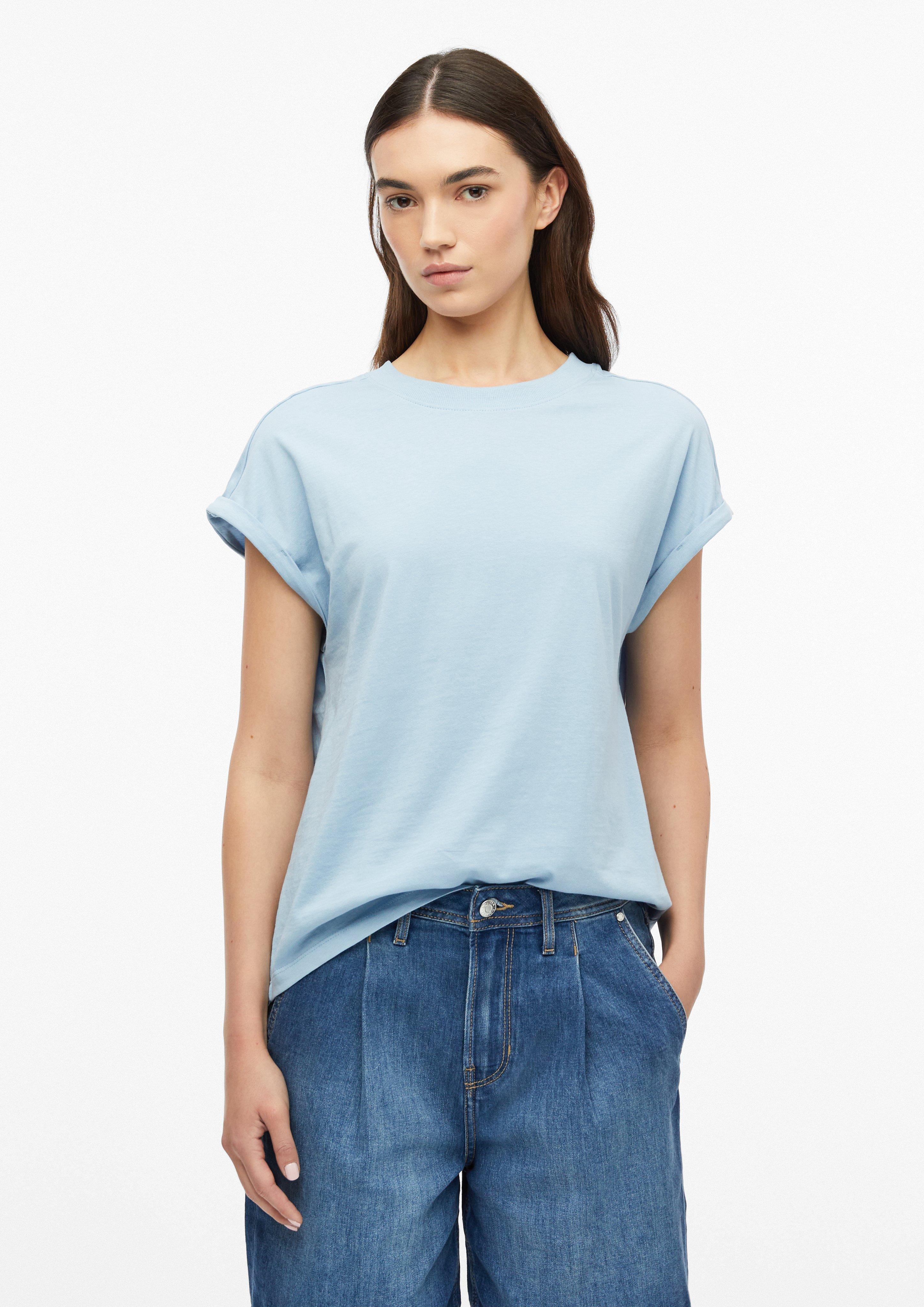 Damy T-Shirt mit überschnittenen Schultern und Turn-up vo farbe  od s.Oliver