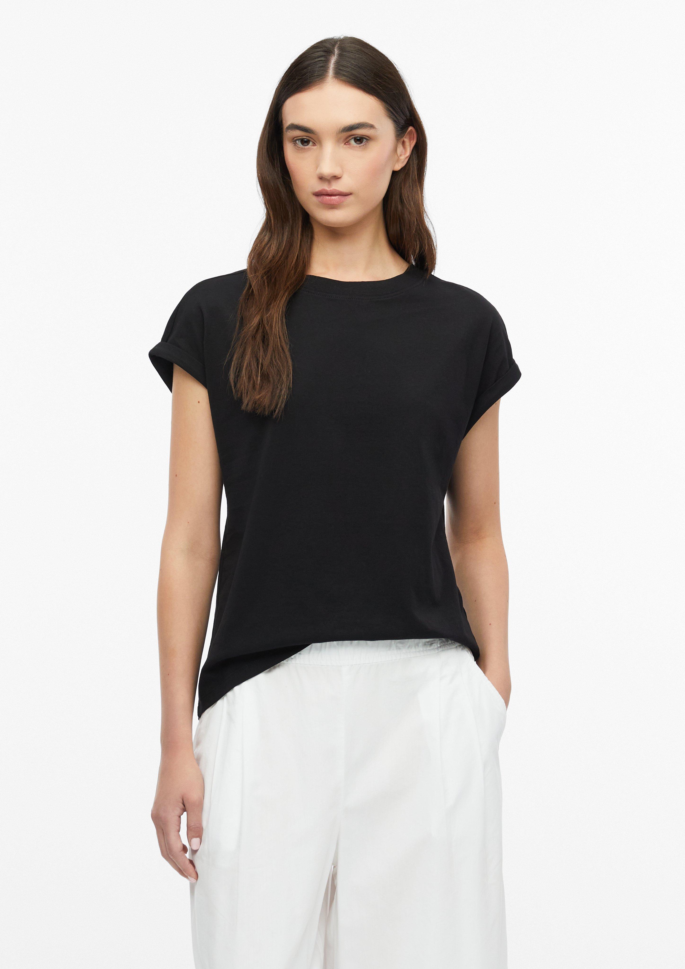 Damen T-Shirt mit überschnittenen Schultern und Turn-up in  von s.Oliver