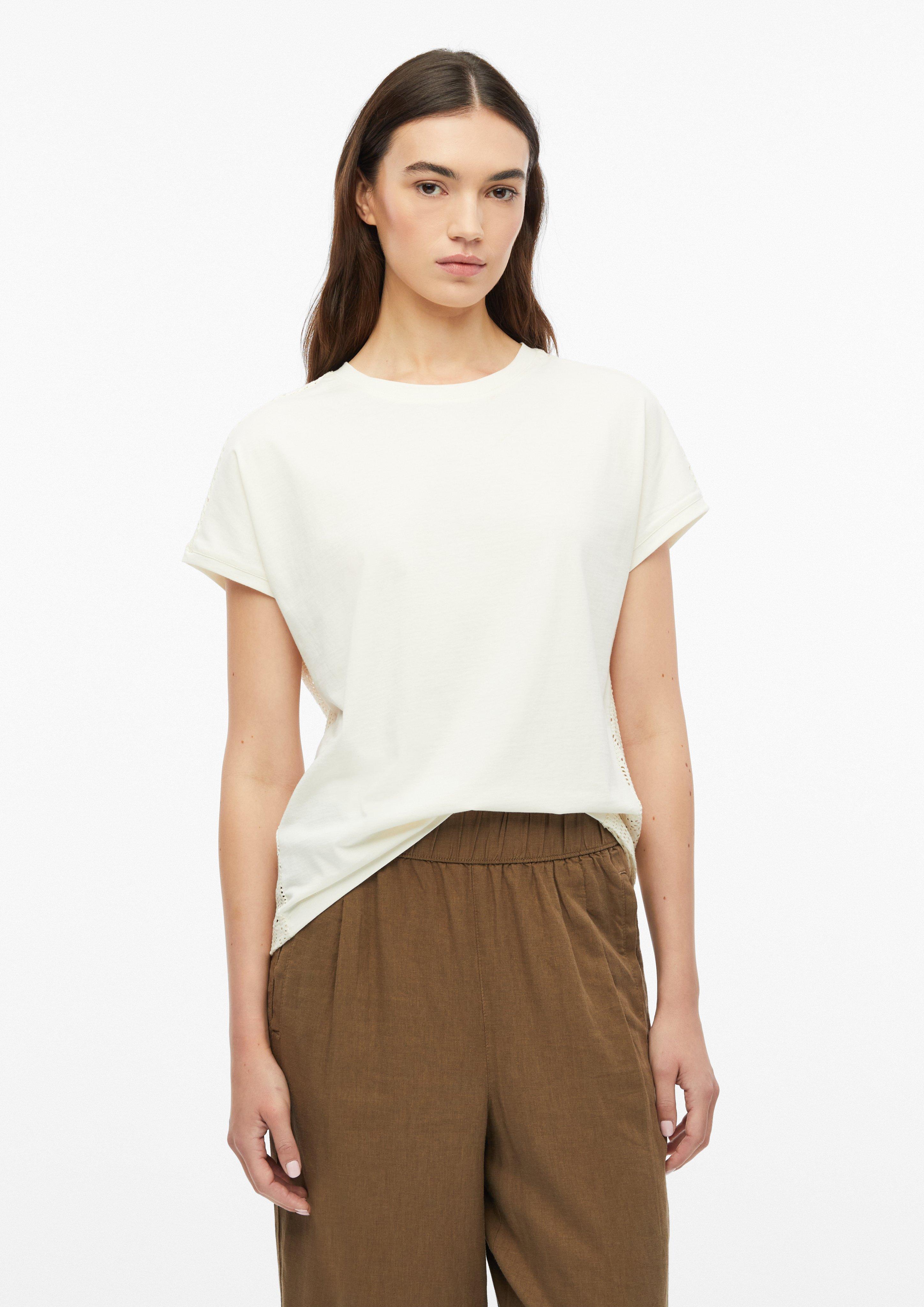 Damen Fabricmix-T-Shirt mit Ajourjersey in  von s.Oliver