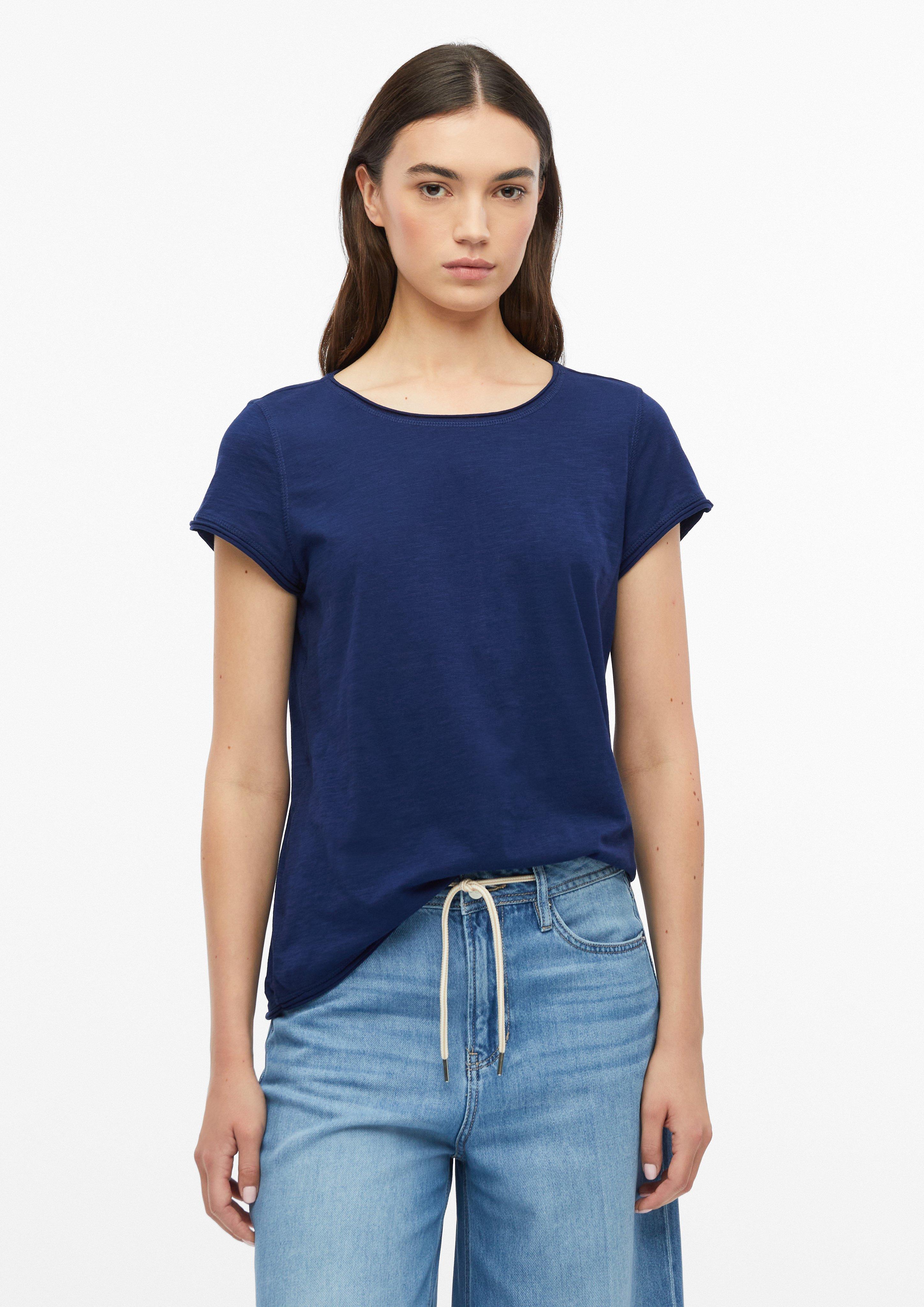 Damen Flammgarn-T-Shirt mit Rollkante in  von s.Oliver
