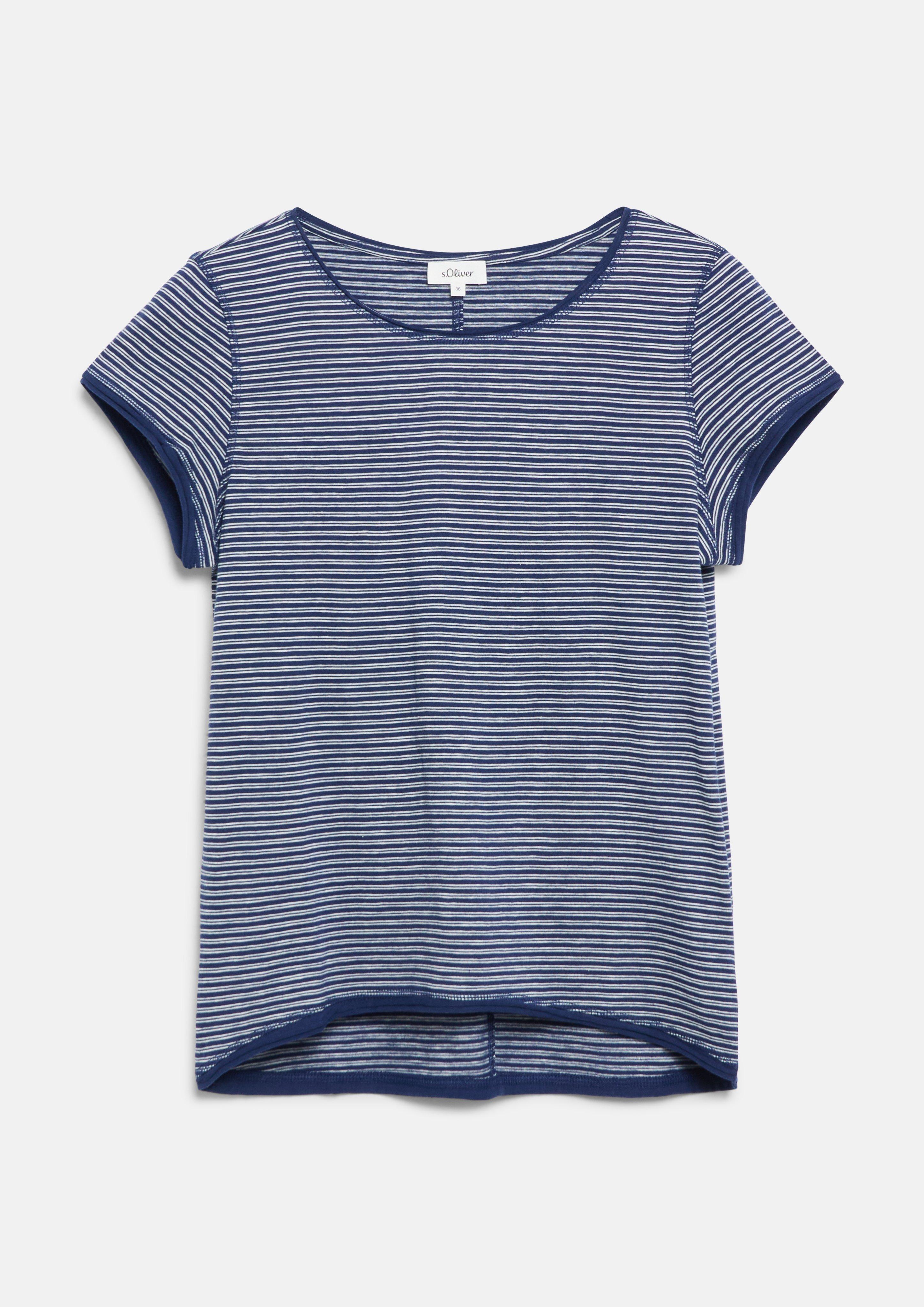 Damen Flammgarn-T-Shirt mit Rollkante in  von s.Oliver