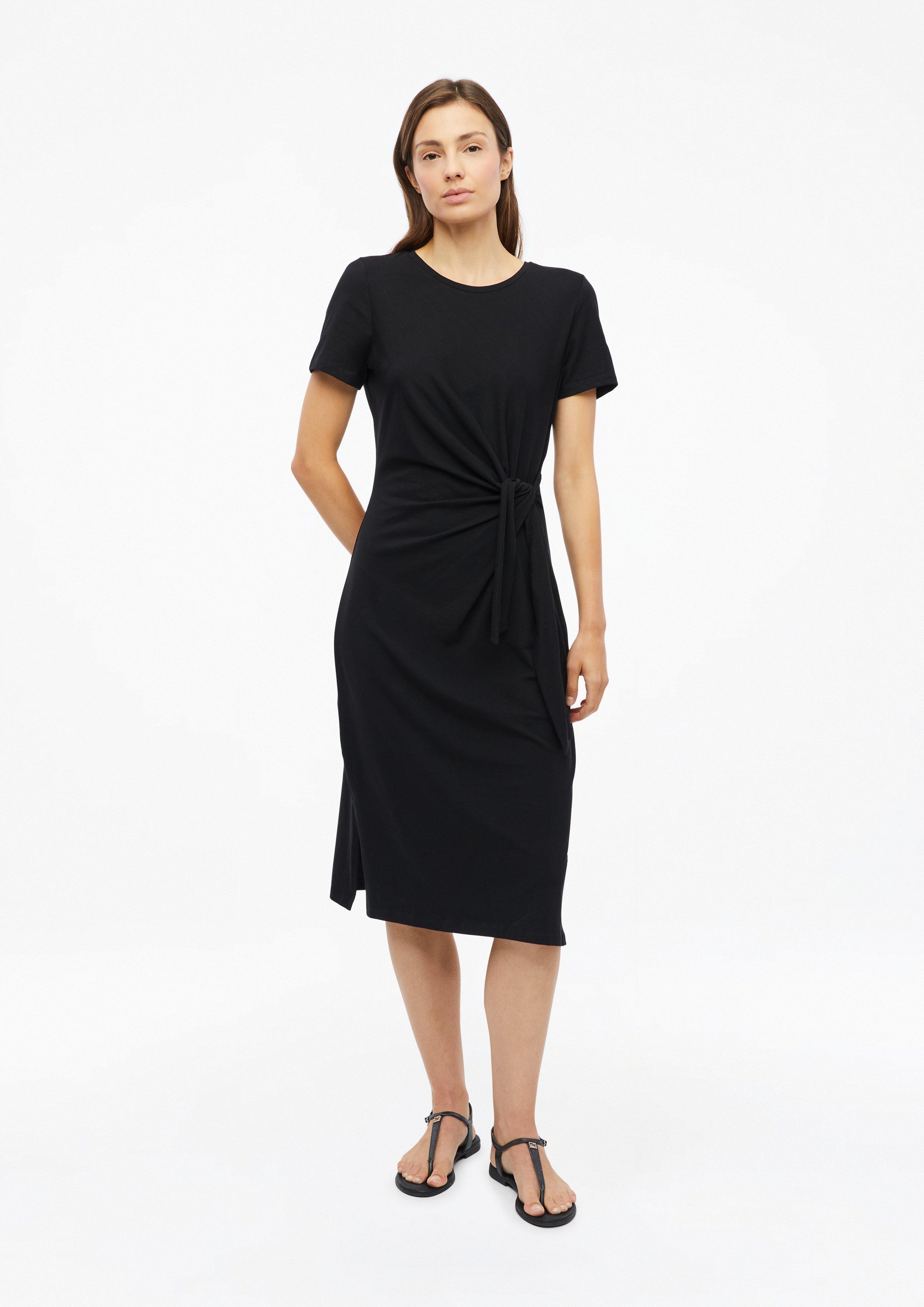 Women Midi length jersey dress with knot detail in  by s.Oliver