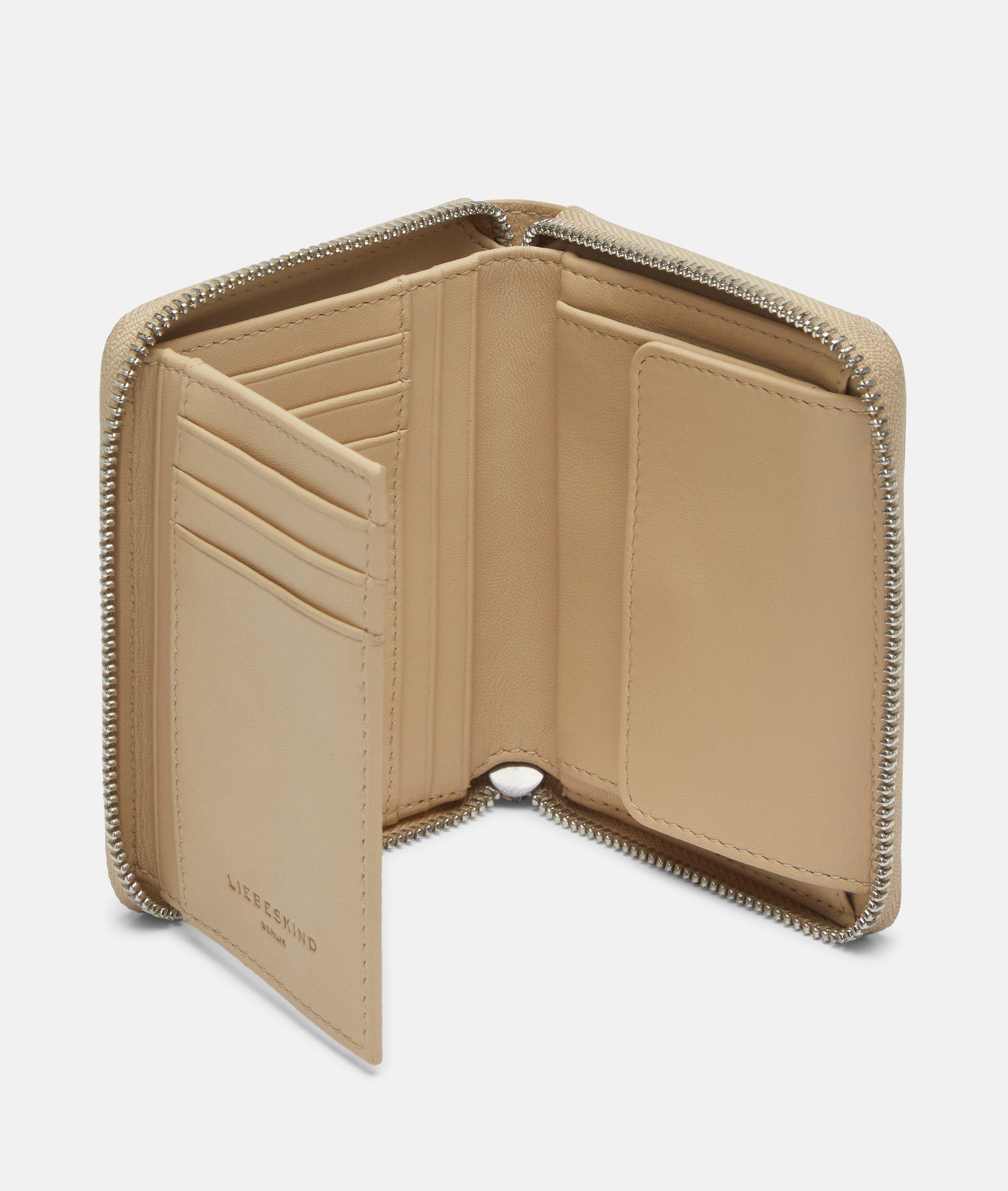 Conny Geldbörse M in beige, schwarz & braun