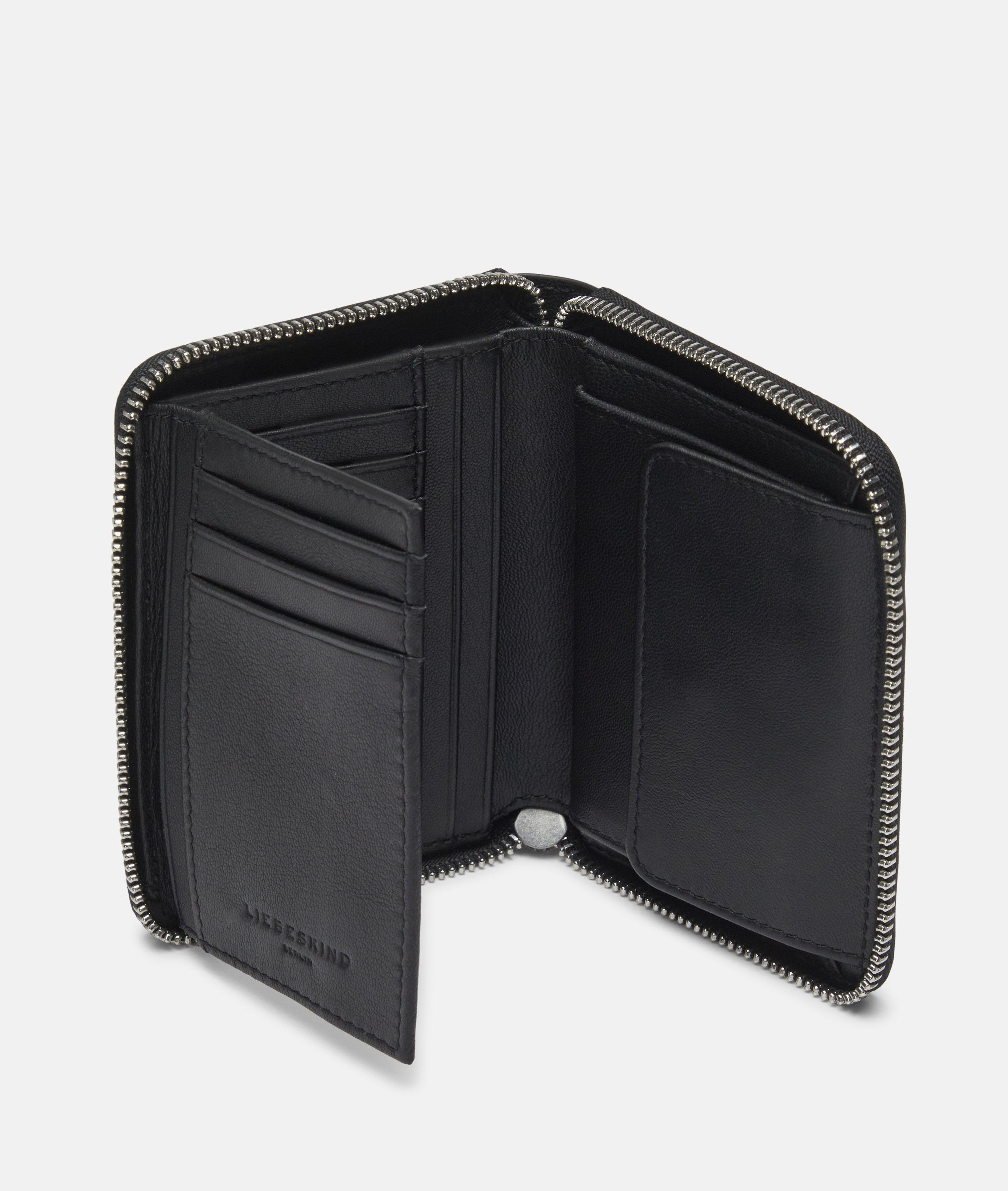 Conny Geldbörse M in schwarz, beige & braun