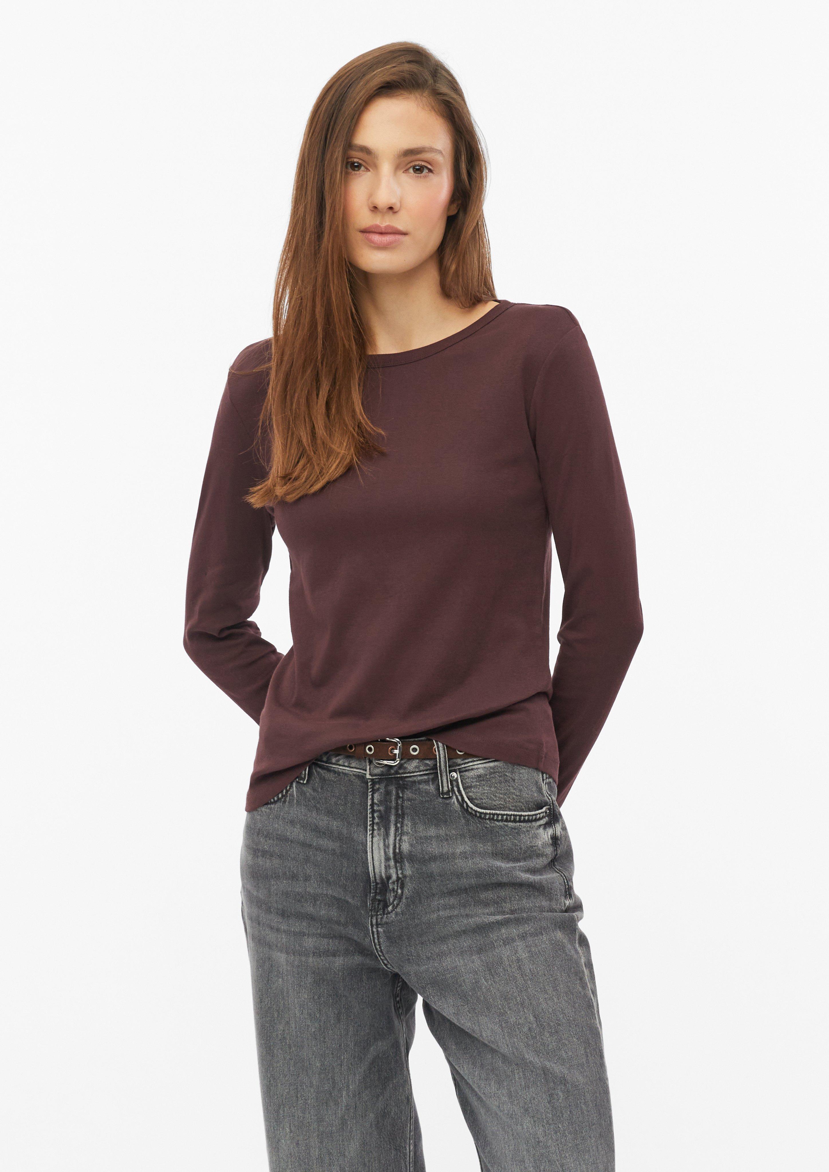 T-shirt à manches longues coupe ajustée en bordeaux de s.Oliver