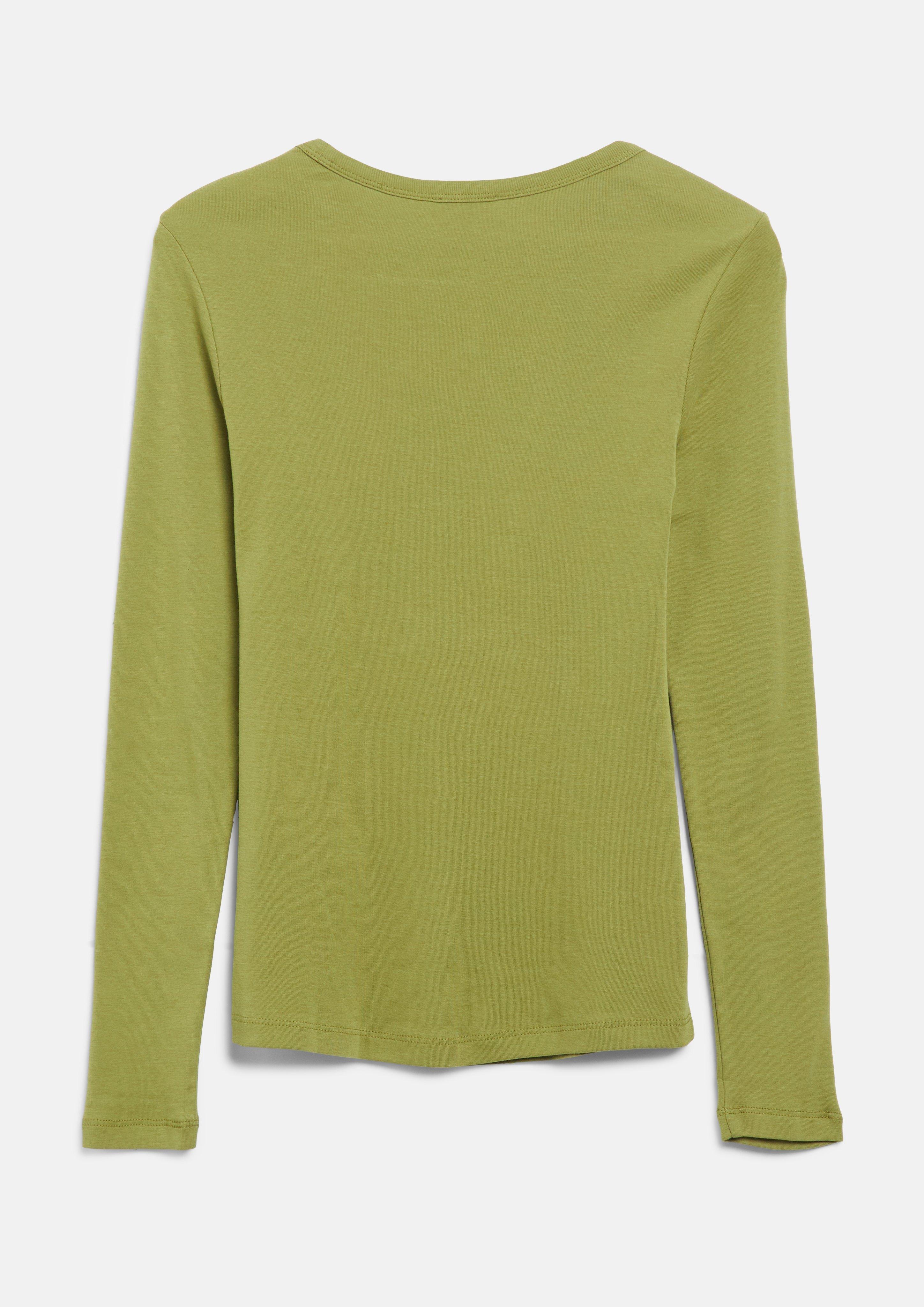 Damen Longsleeve im Slim Fit in grün von s.Oliver