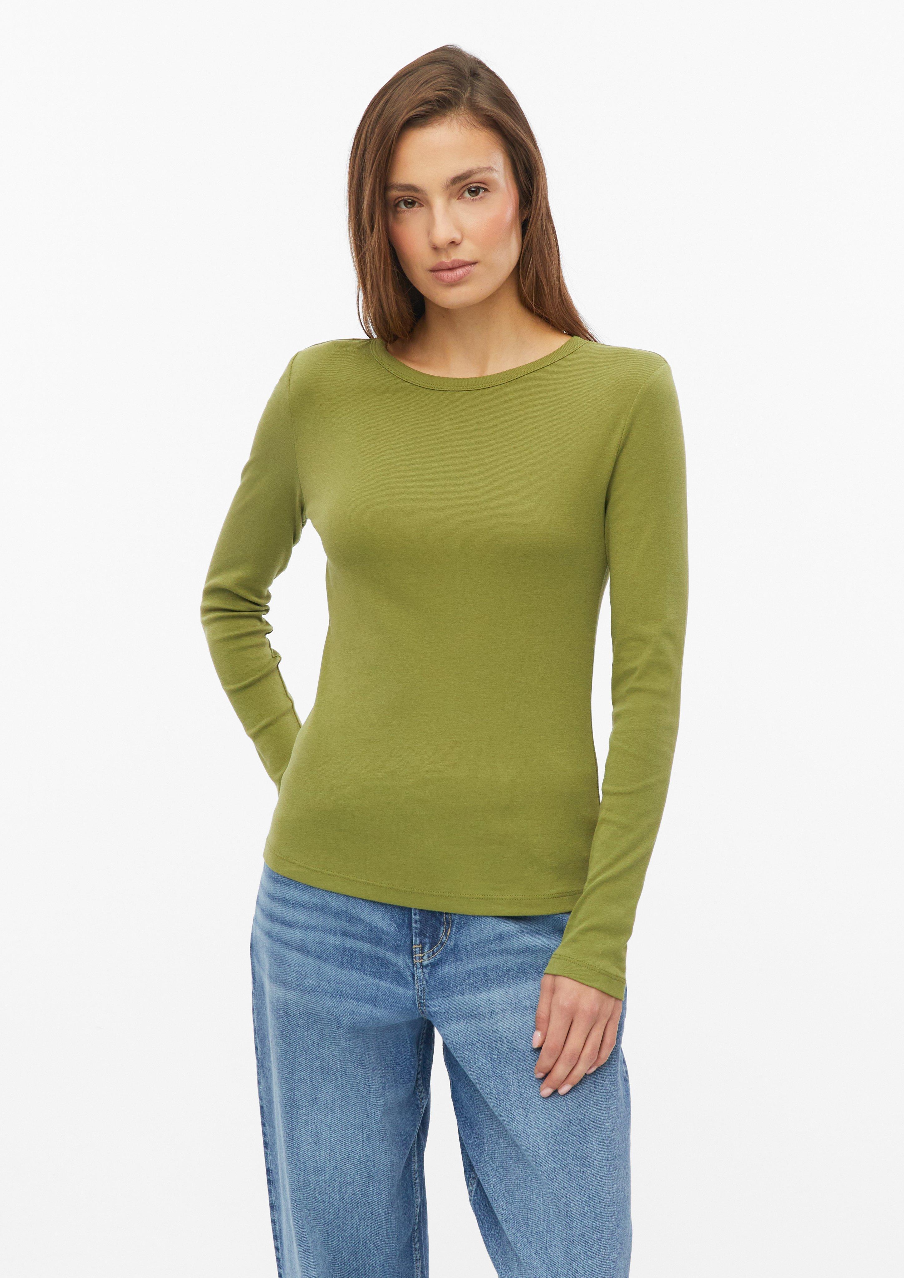 T-shirt à manches longues coupe ajustée en guacamole de s.Oliver