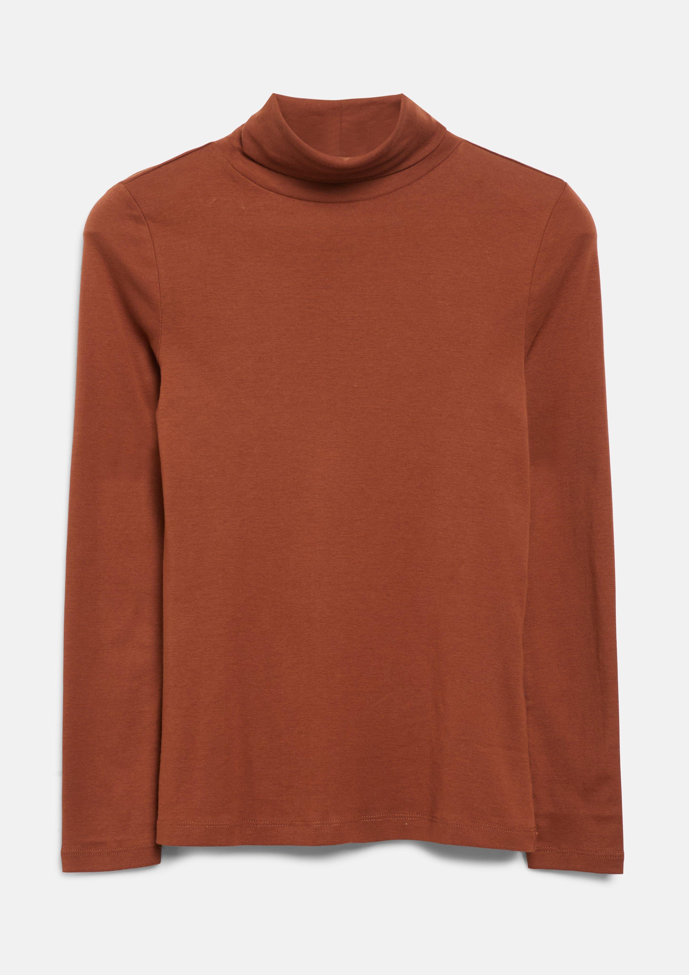 Rollkragenshirt im Slim Fit in Farbe terrakotta von s.Oliver