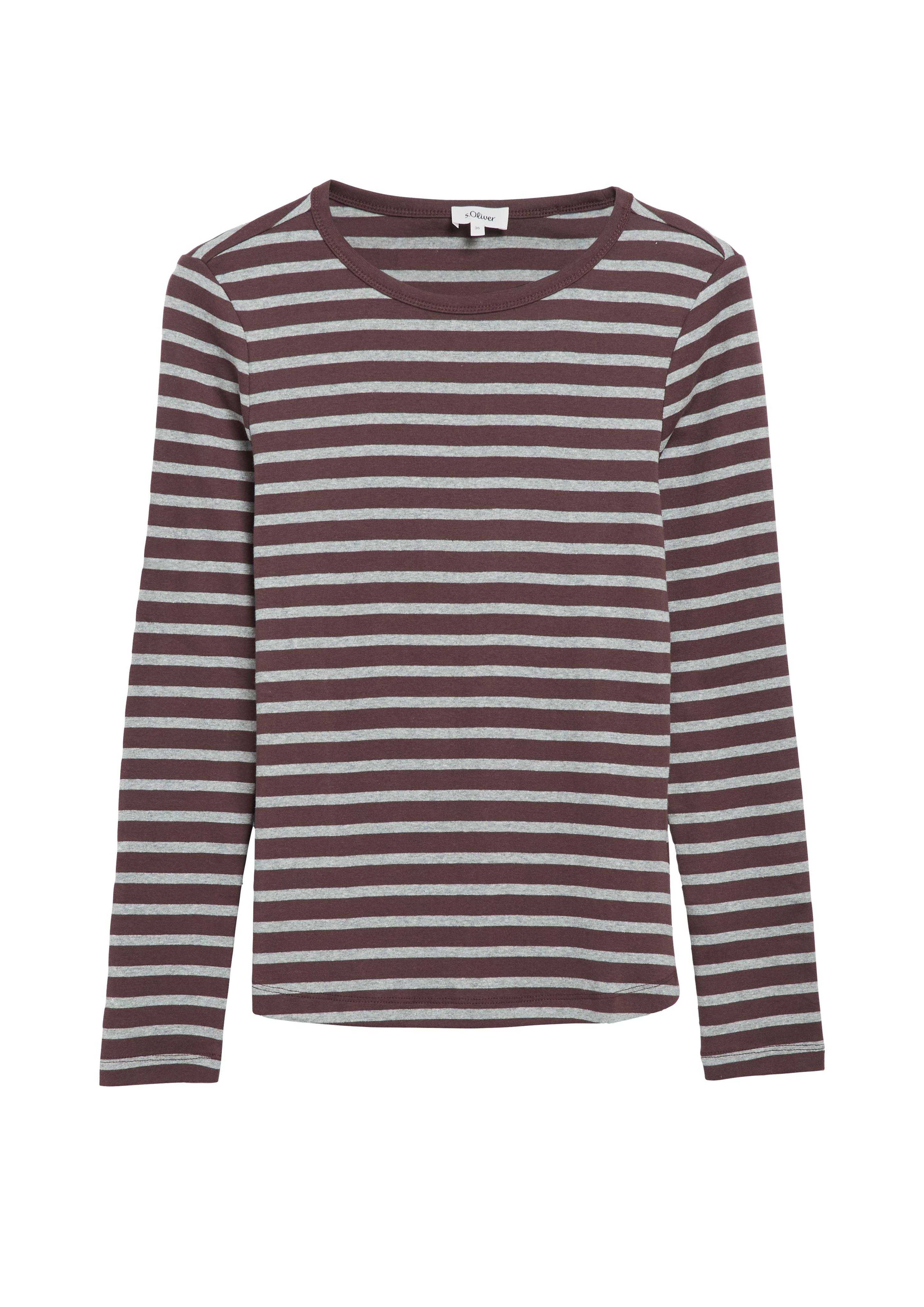Gestreepte longsleeve met slanke pasvorm