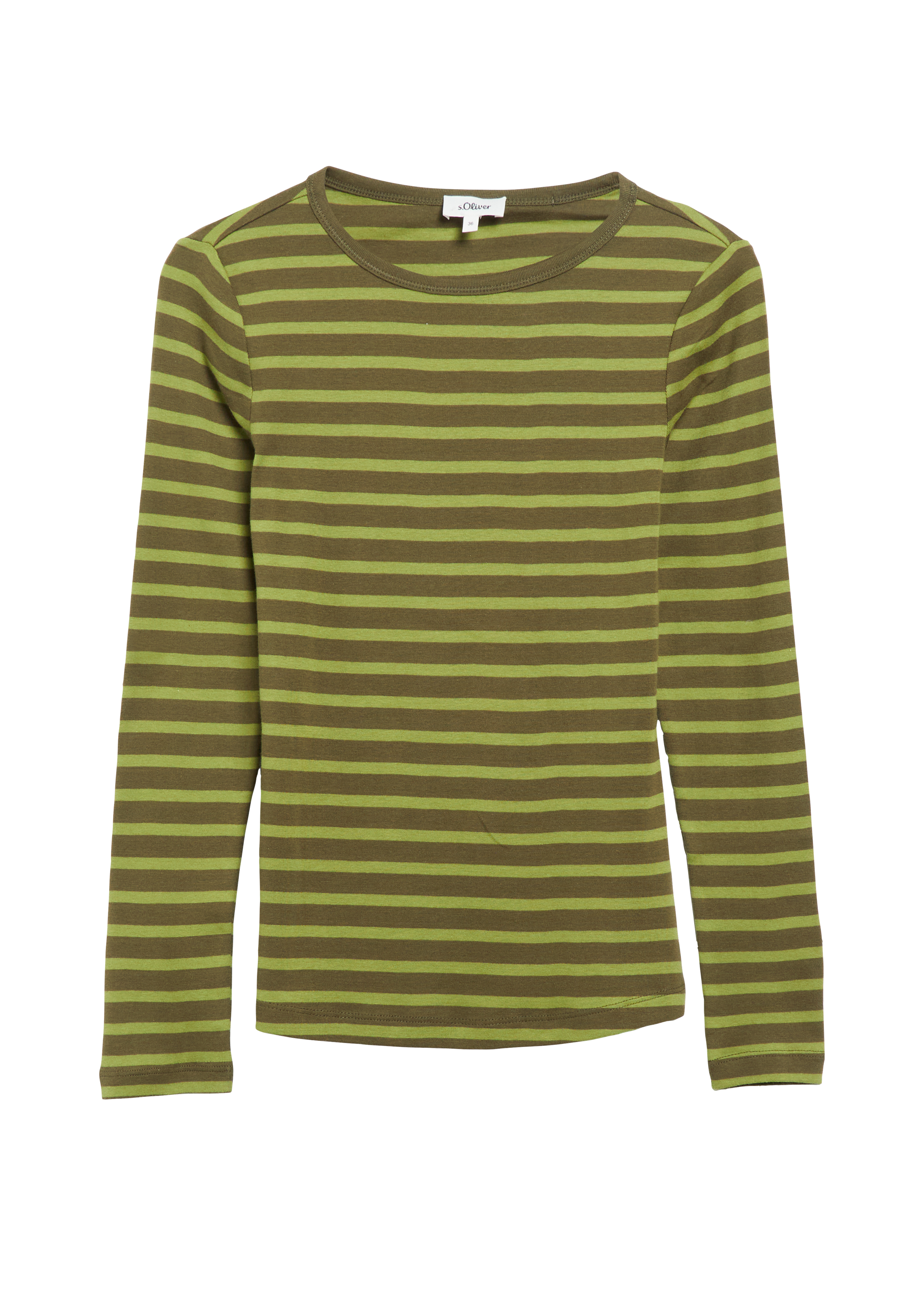Gestreepte longsleeve met slanke pasvorm