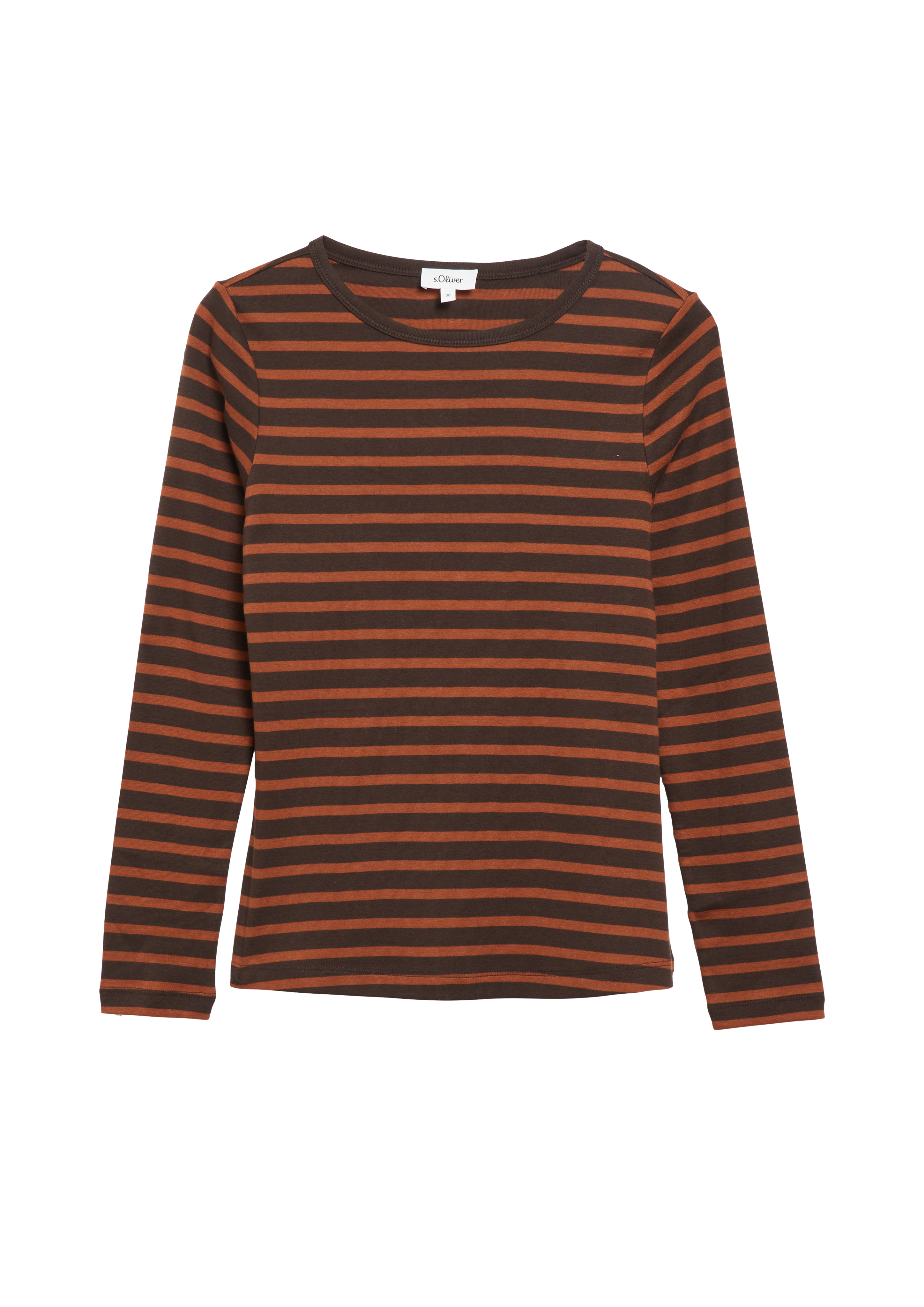 Gestreepte longsleeve met slanke pasvorm