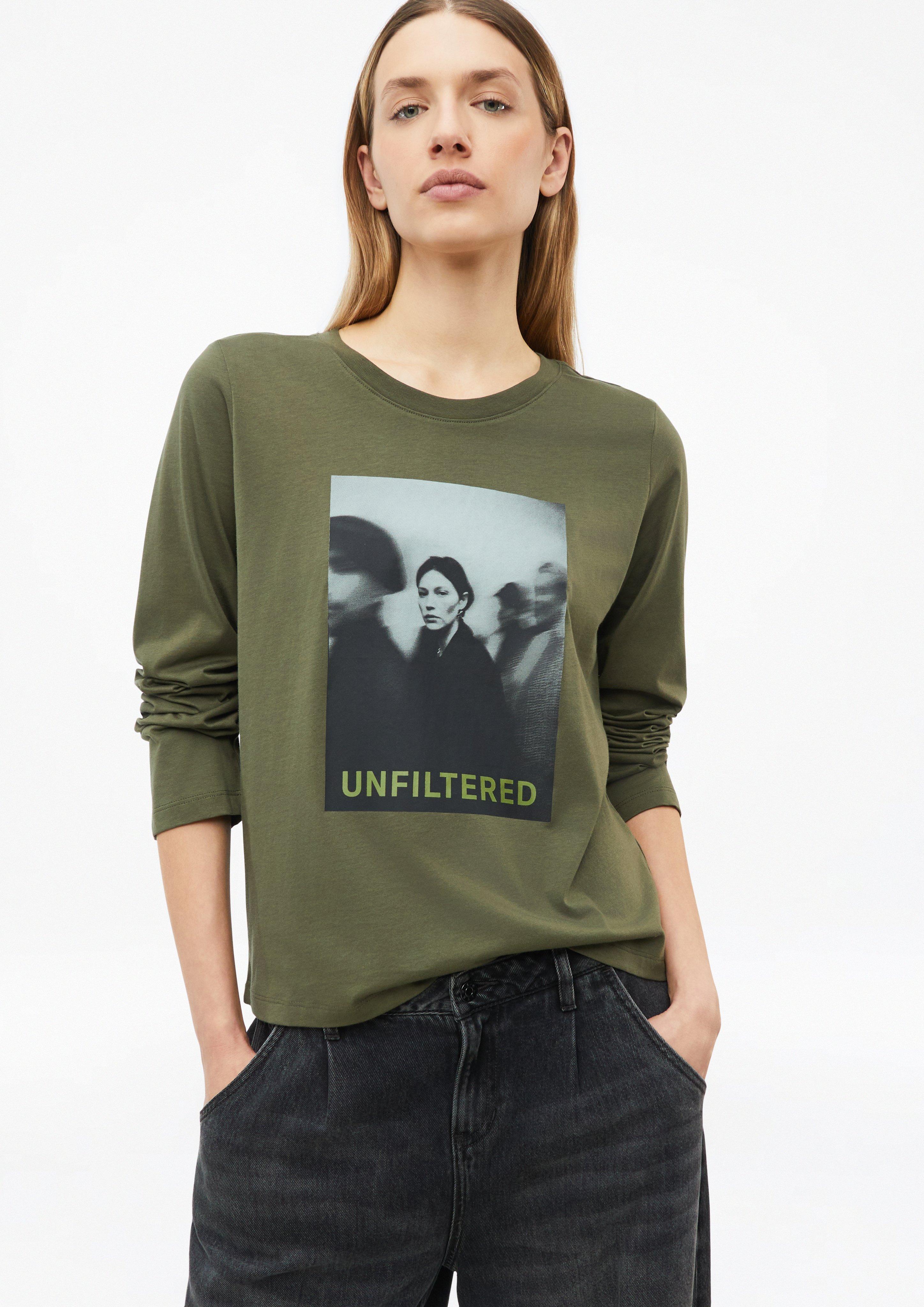 Longsleeve mit Frontprint in Farbe olivgrün von s.Oliver