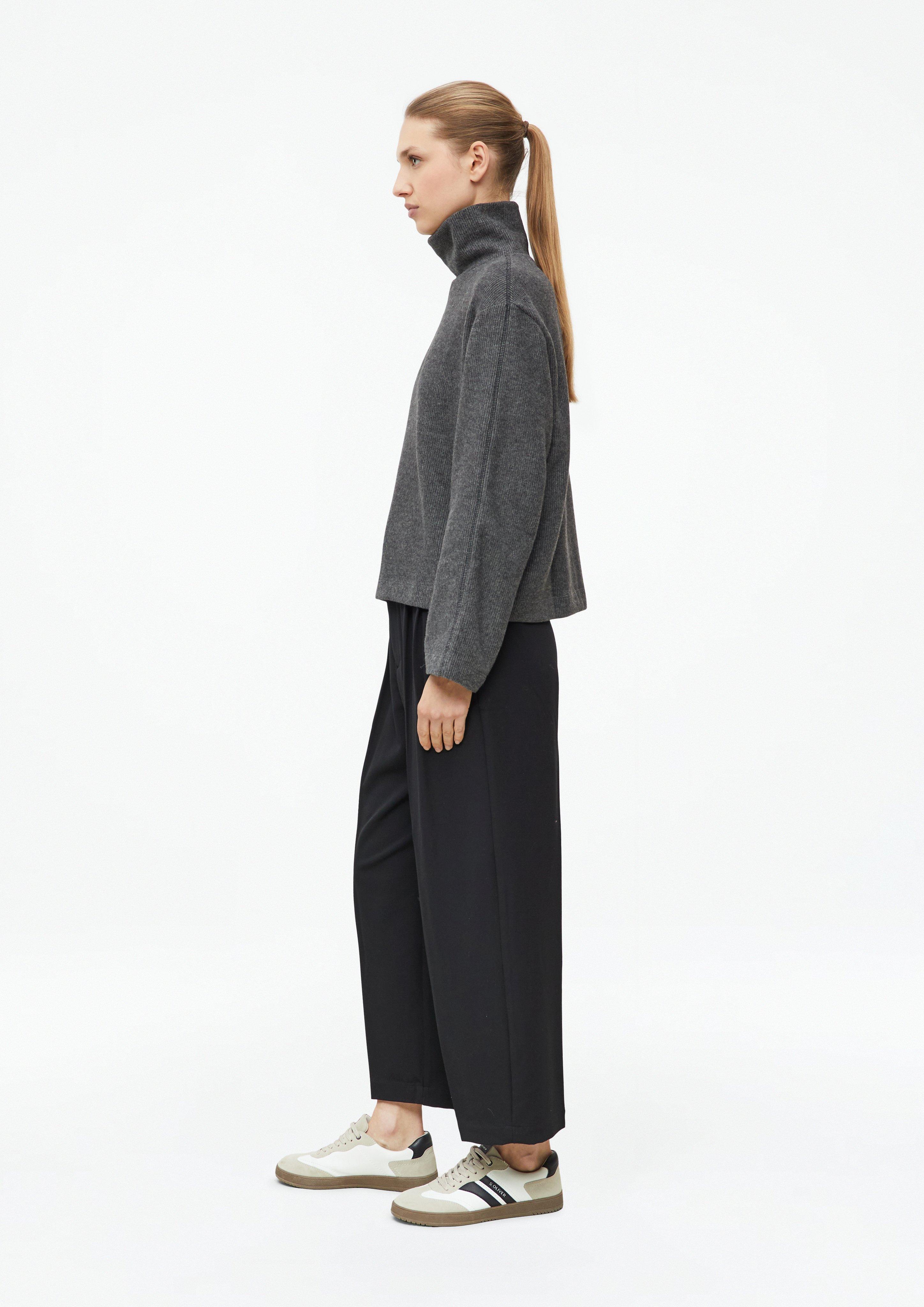 Damen Weiches Sweatshirt mit Stehkragen in grau von s.Oliver