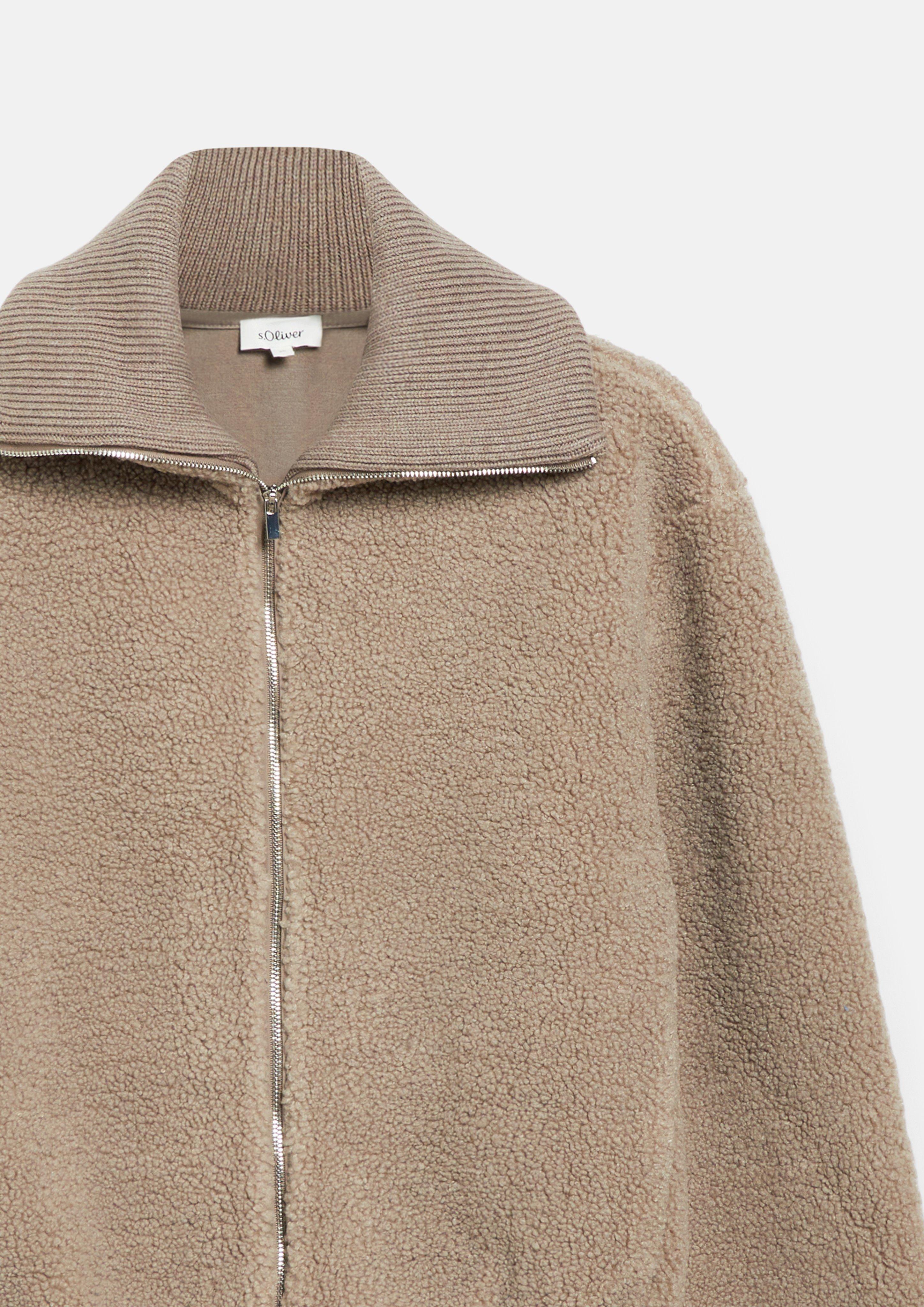 Damen Sweatshirt Jacke in braun von s.Oliver