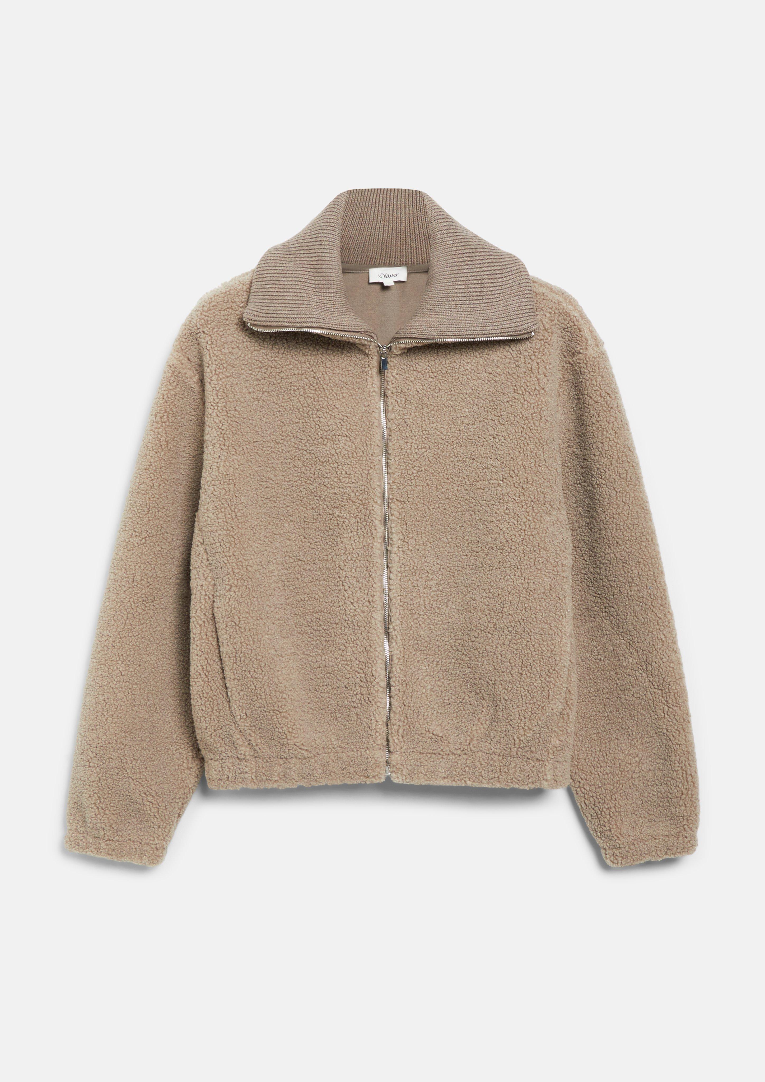 Damen Sweatshirt Jacke in braun von s.Oliver