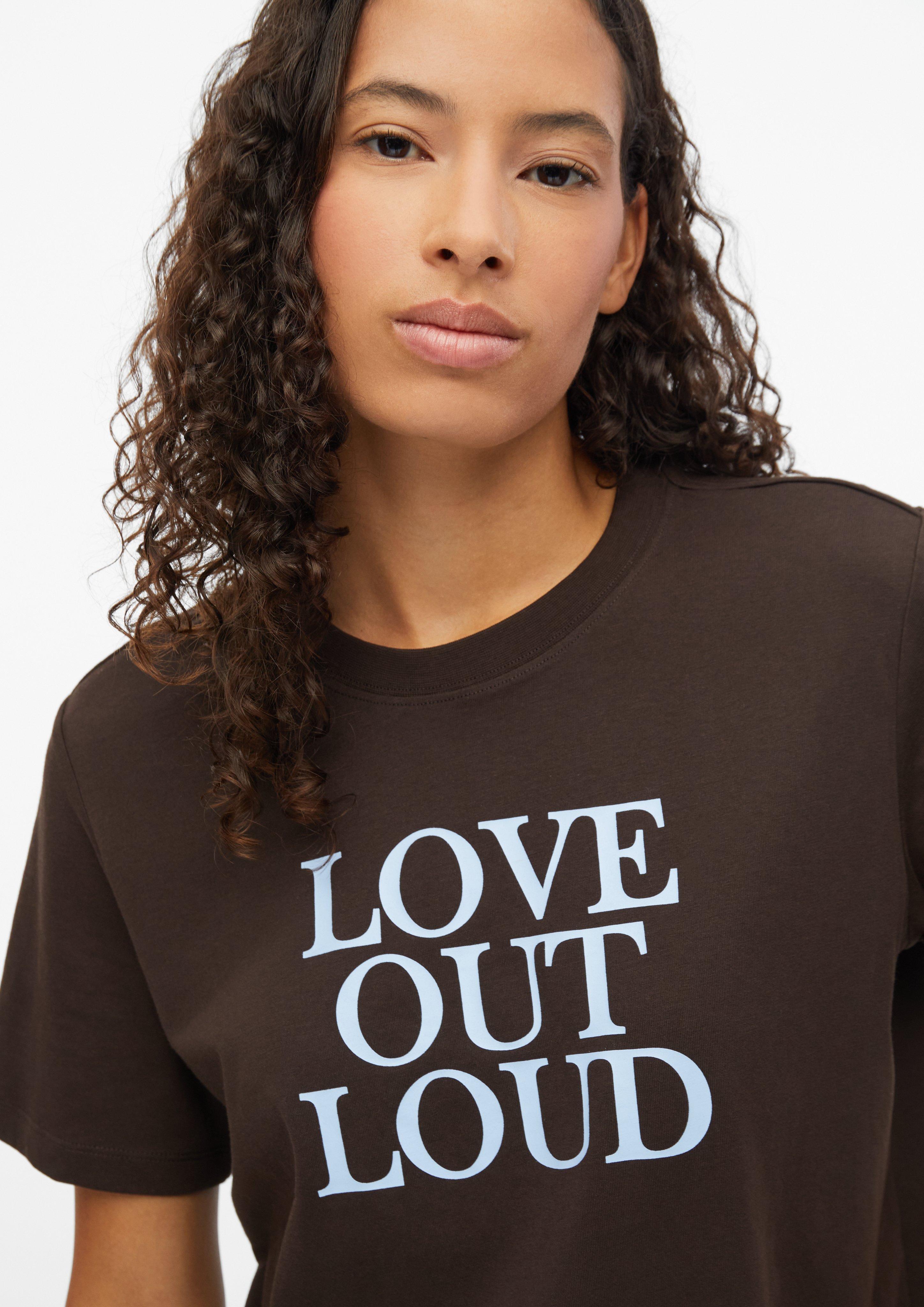 Damen T-Shirt mit Frontprint im Relaxed Fit in braun von s.Oliver